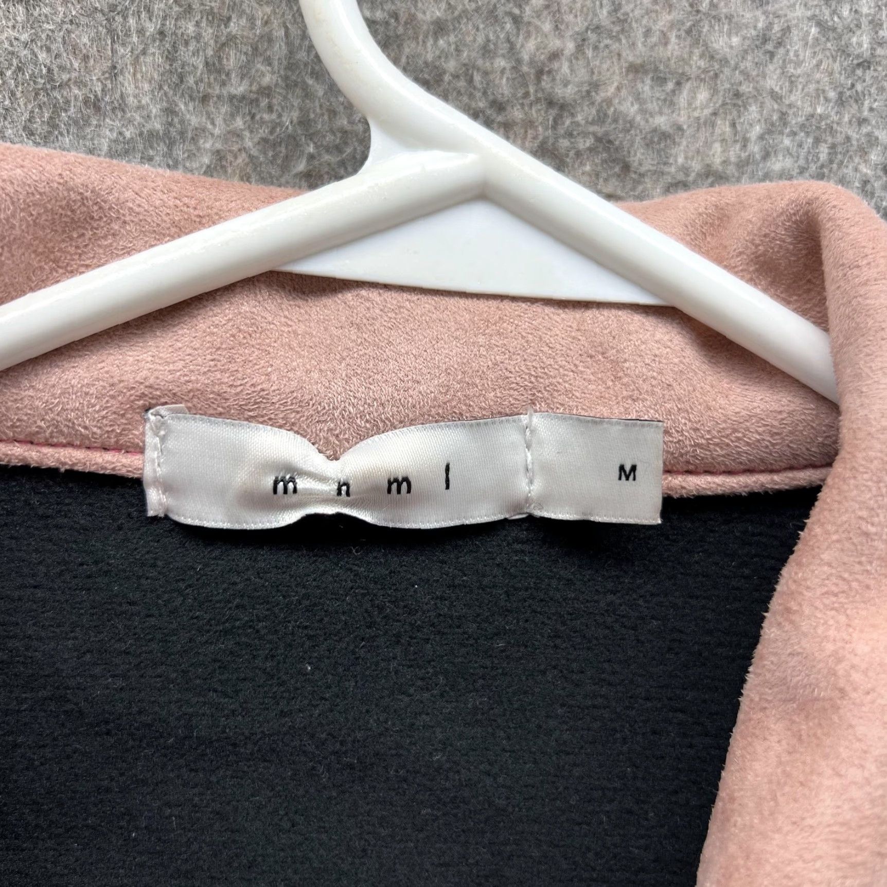 MNML mnml Jacket Women M Pink Colorblock Suede Bomber Snap Lined Streetwear Size M / US 6-8 / IT 42-44 - 3 Thumbnail