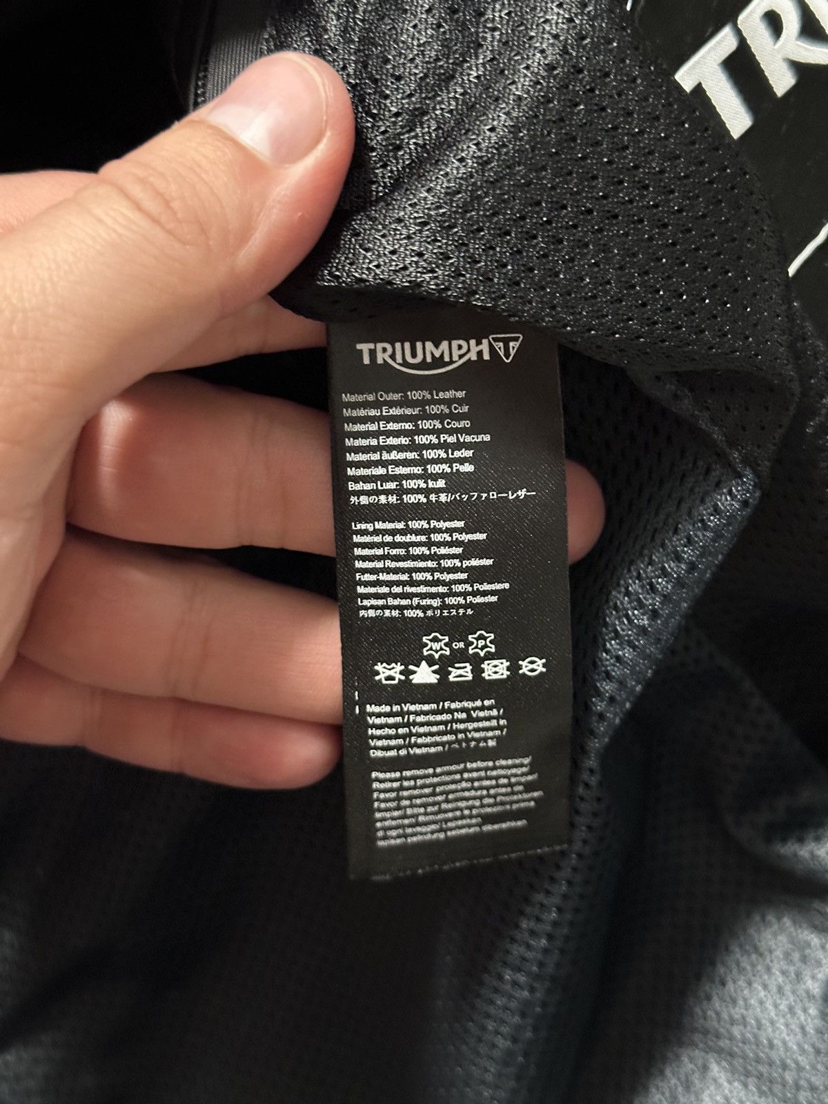 Leather Triumph Motorcycle Black Jacket Mens Leather Size US XL / EU 56 / 4 - 17 Thumbnail
