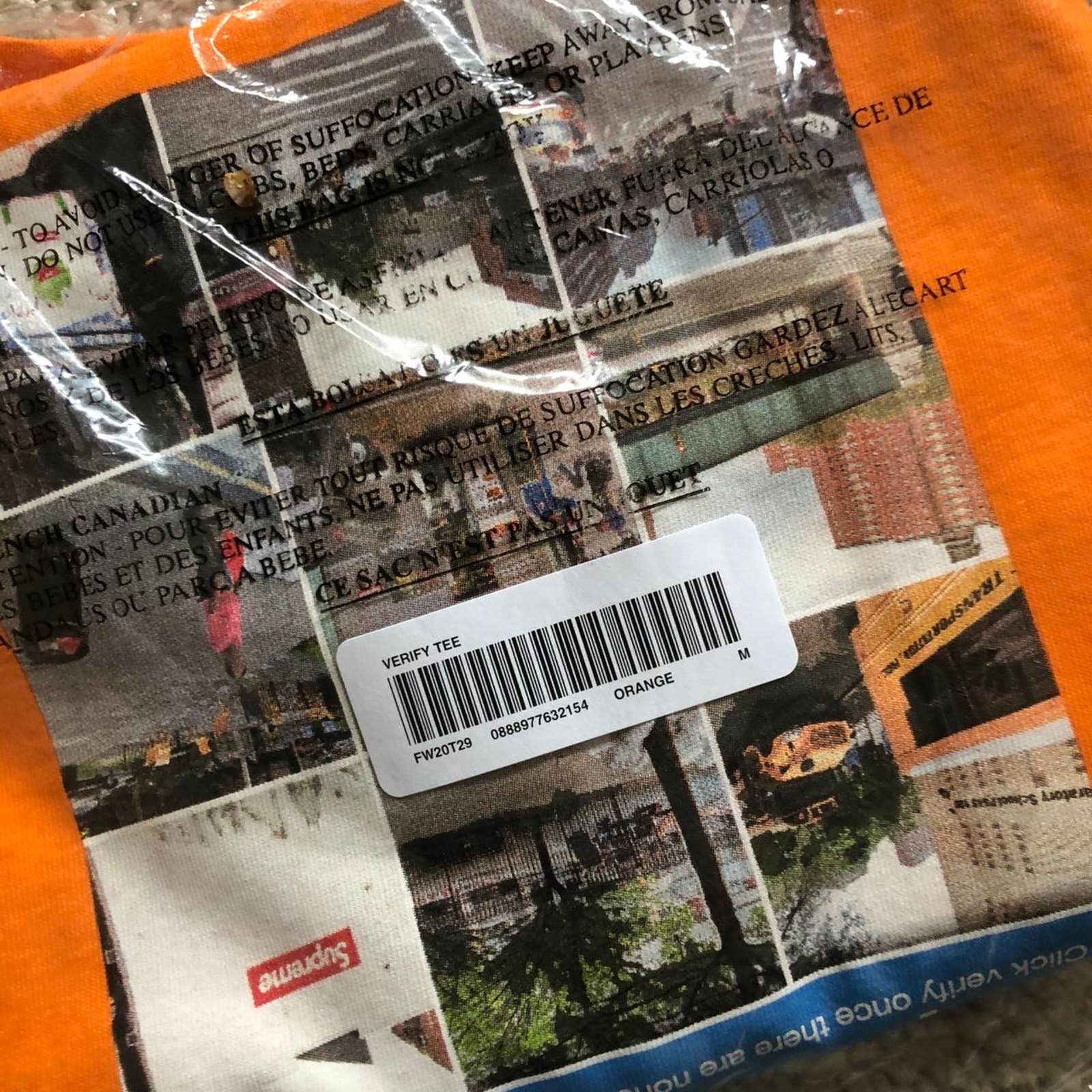 Supreme 2020 verify tee orange captcha bot Size US M / EU 48-50 / 2 - 4 Thumbnail