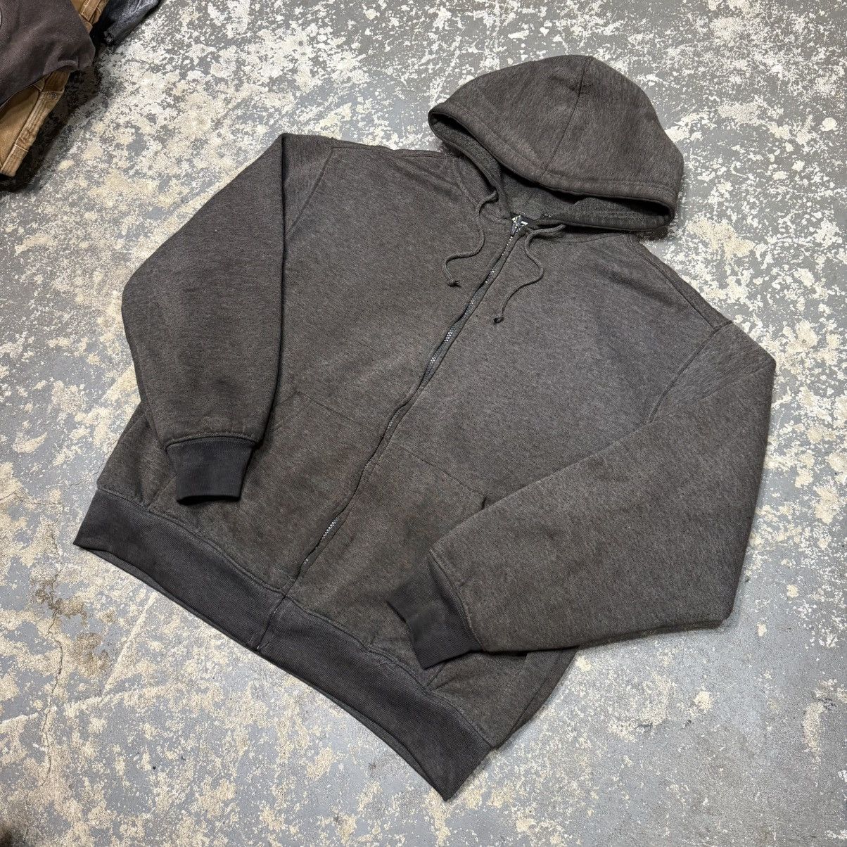 Vintage Vintage Athletech Black/Grey Waffle Thermal Zip Hoodie Sweat Size US XL / EU 56 / 4 - 2 Thumbnail