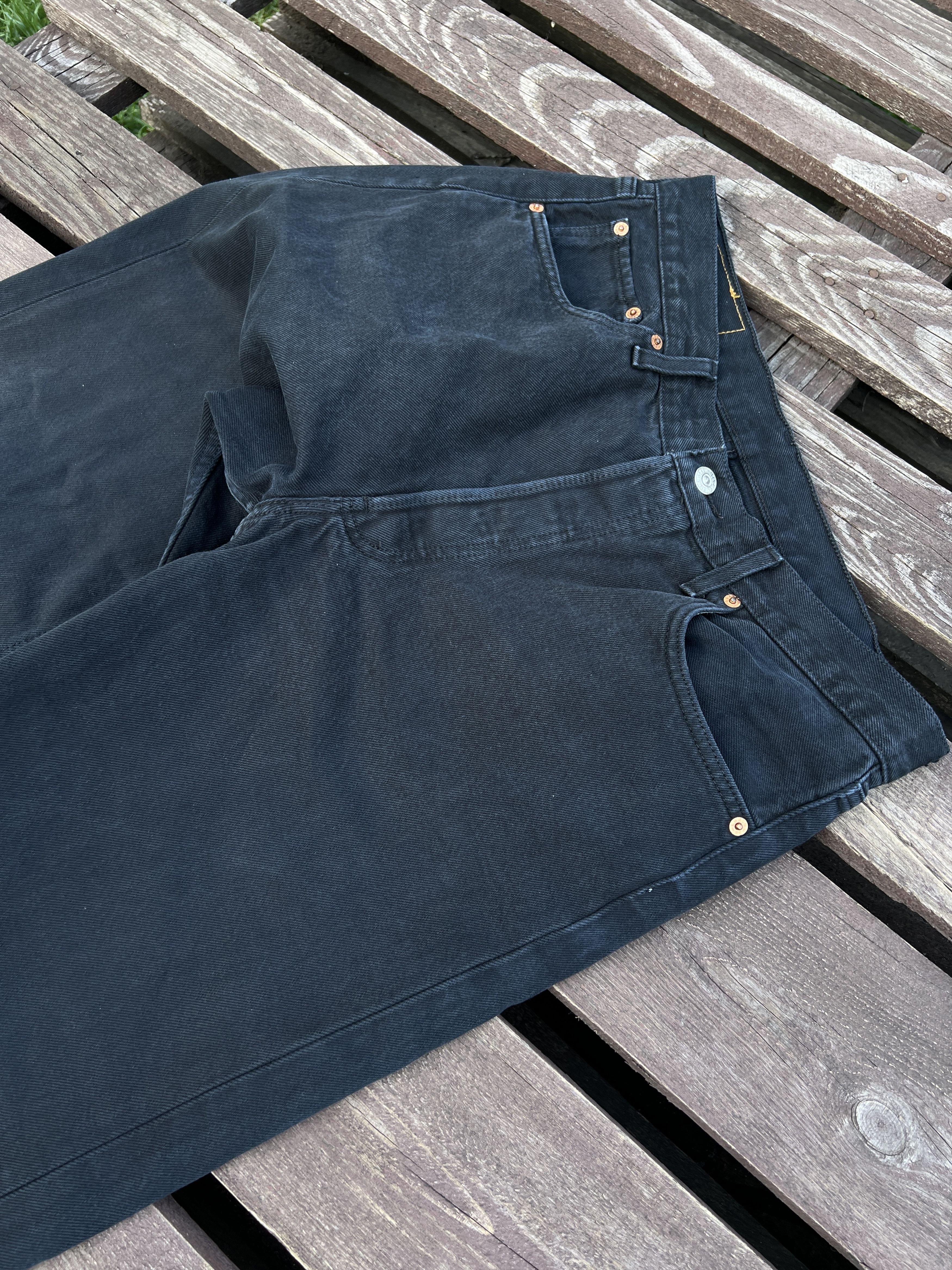 Levi's Vintage 90s Levis 501 Made in Hungary Black Denim Jeans Size US 34 / EU 50 - 15 Thumbnail