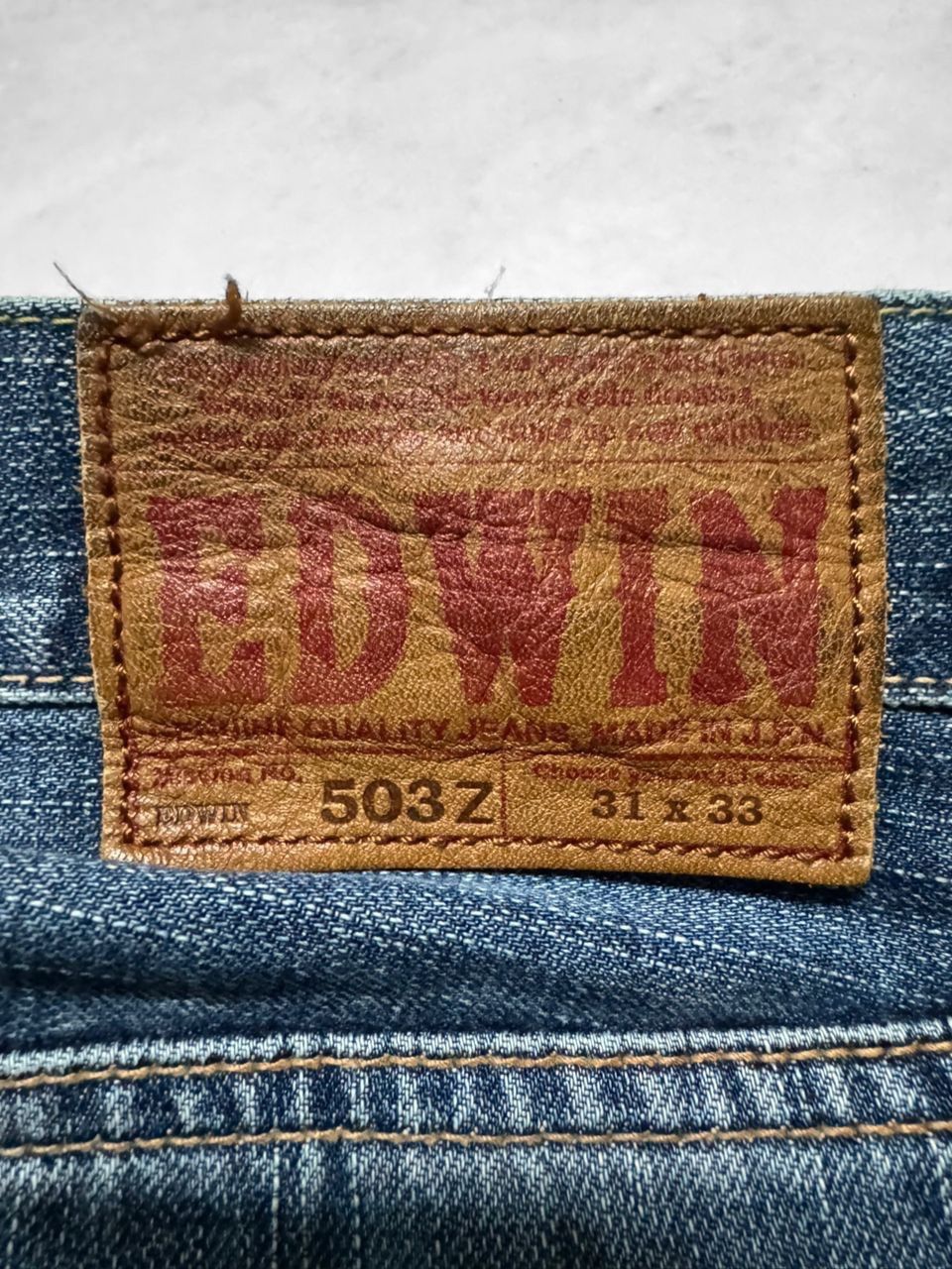 Edwin Vintage 2000s Edwin Fading Distressed Blue Jeans Size US 31 - 12 Thumbnail