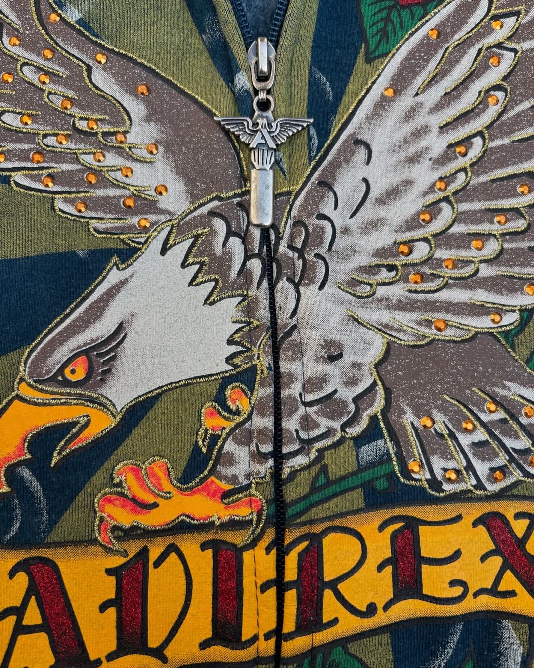 Avirex Y2k 90's A1 Avirex Eagle Zip Hoodie Sweatshirt Size US M / EU 48-50 / 2 - 5 Thumbnail