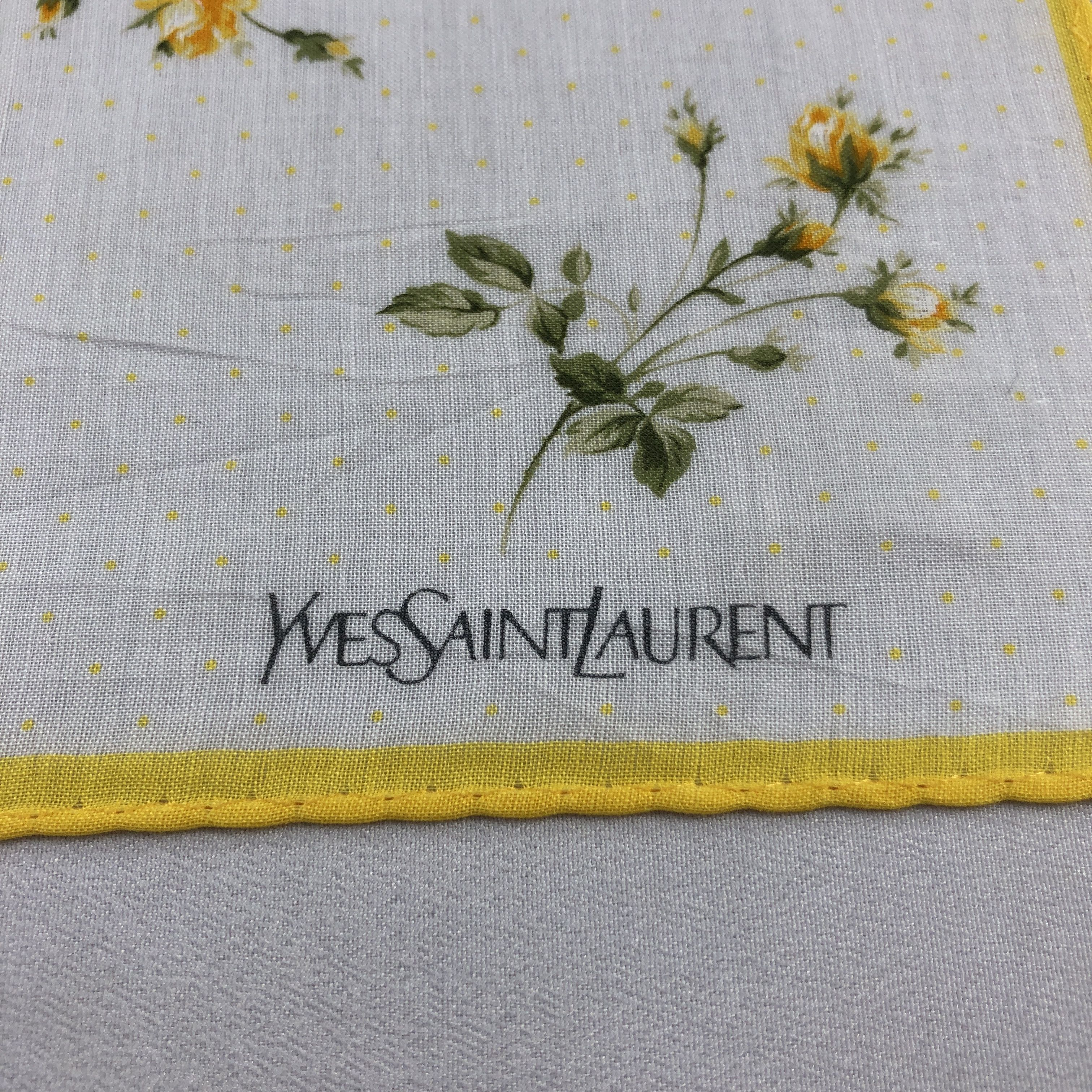Yves Saint Laurent YSL Floral Handkerchief Neckerchief Bandana H3097 Size ONE SIZE - 3 Thumbnail