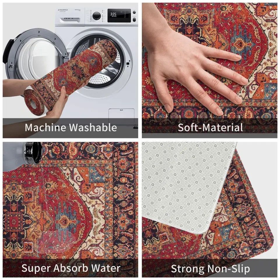 Designer Moroccan Ethnic Bath Living Room Carpet Size ONE SIZE - 5 Thumbnail