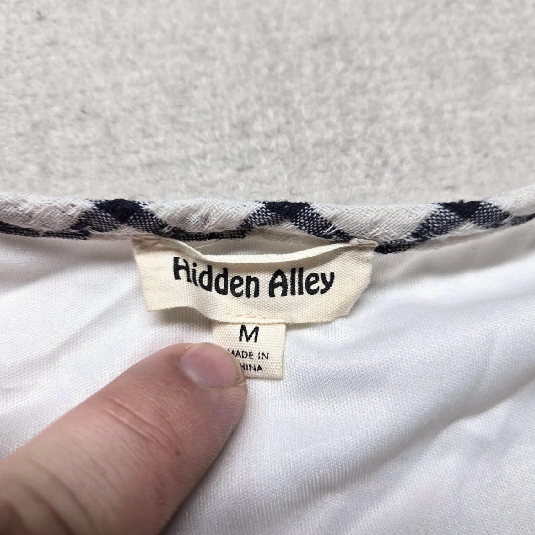 Vintage Hidden Alley Dress Womens Midi Striped Jersey Cotton A-Line Short Sleeve Round Neck Pockets Size M Black And White Size M / US 6-8 / IT 42-44 - 3 Thumbnail