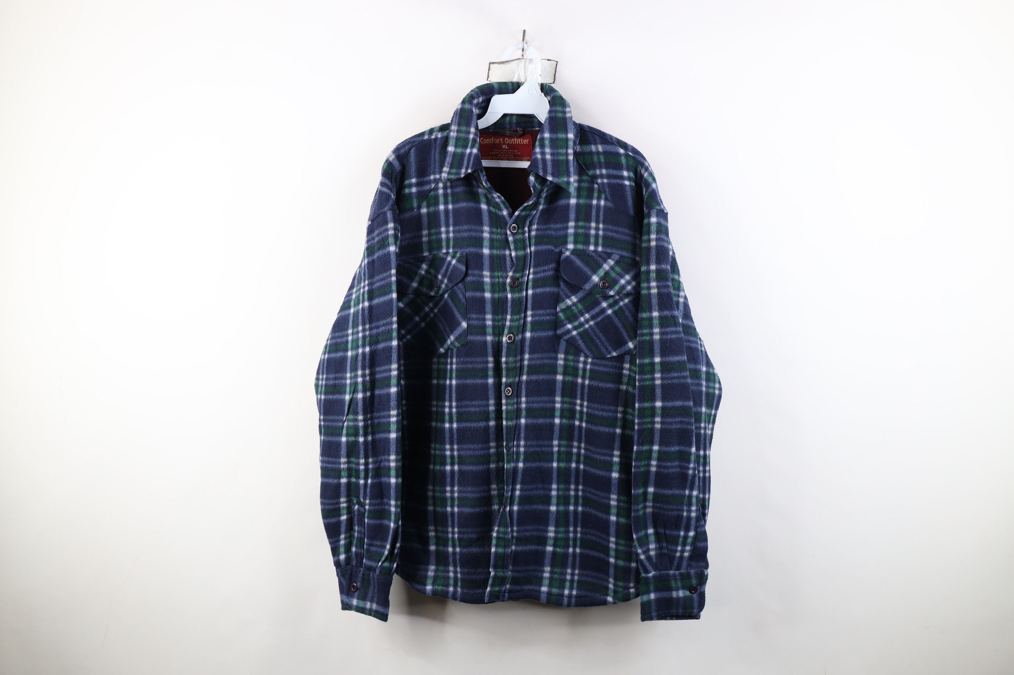 Vintage Vintage 90s Y2K Streetwear Button Shirt Jacket Jac Shirt Size US XL / EU 56 / 4 - 1 Thumbnail