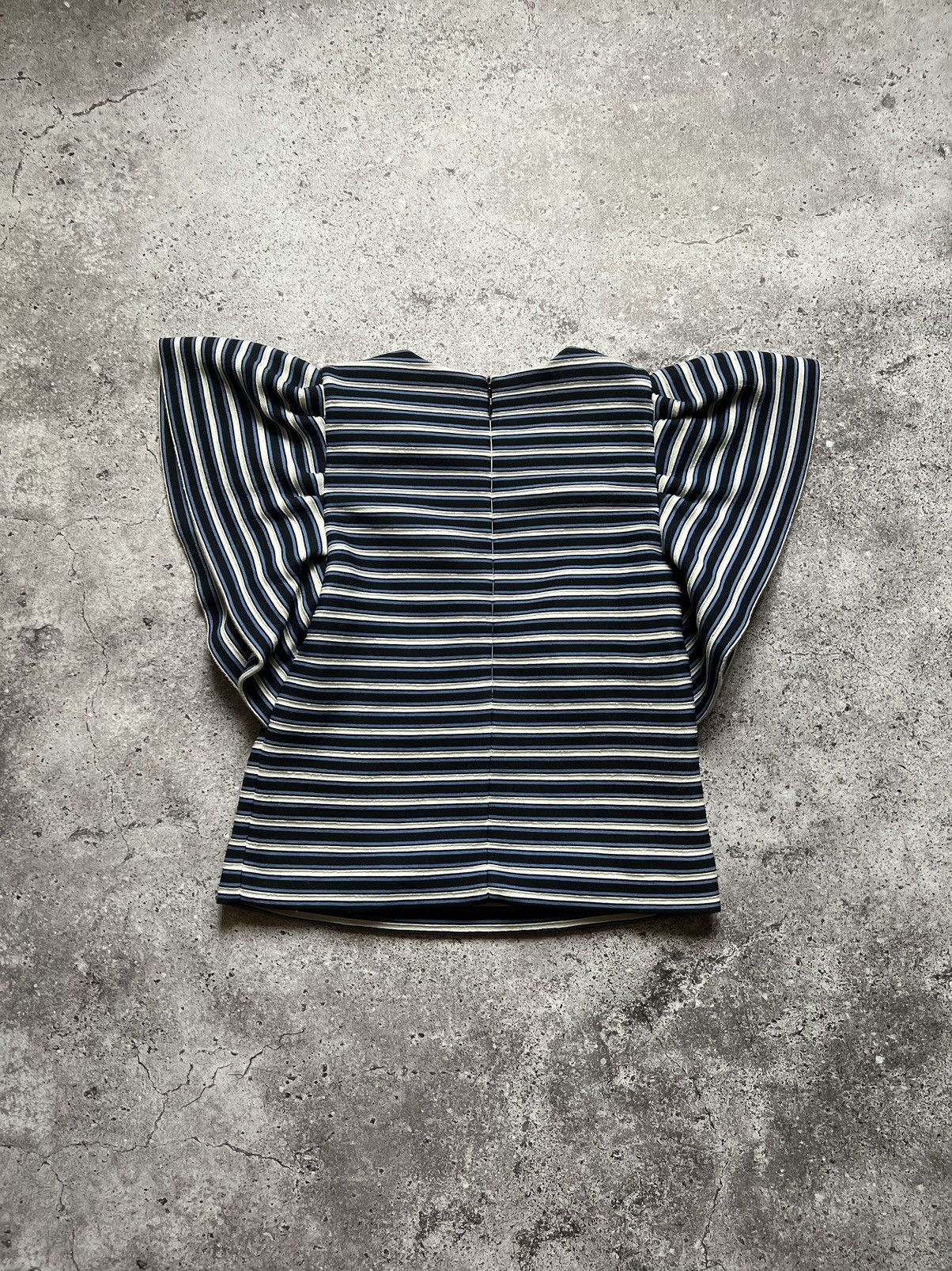 MSGM MSGM Milano Striped Ruffle Short Sleeve Top Size M / US 6-8 / IT 42-44 - 14 Thumbnail