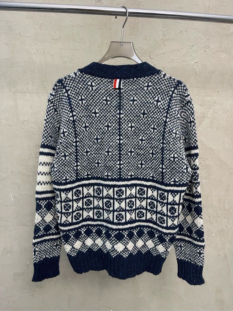 Thom Browne Thom browne Dark blue vintage jacquard four-striped wool ca Size US M / EU 48-50 / 2 - 3 Thumbnail