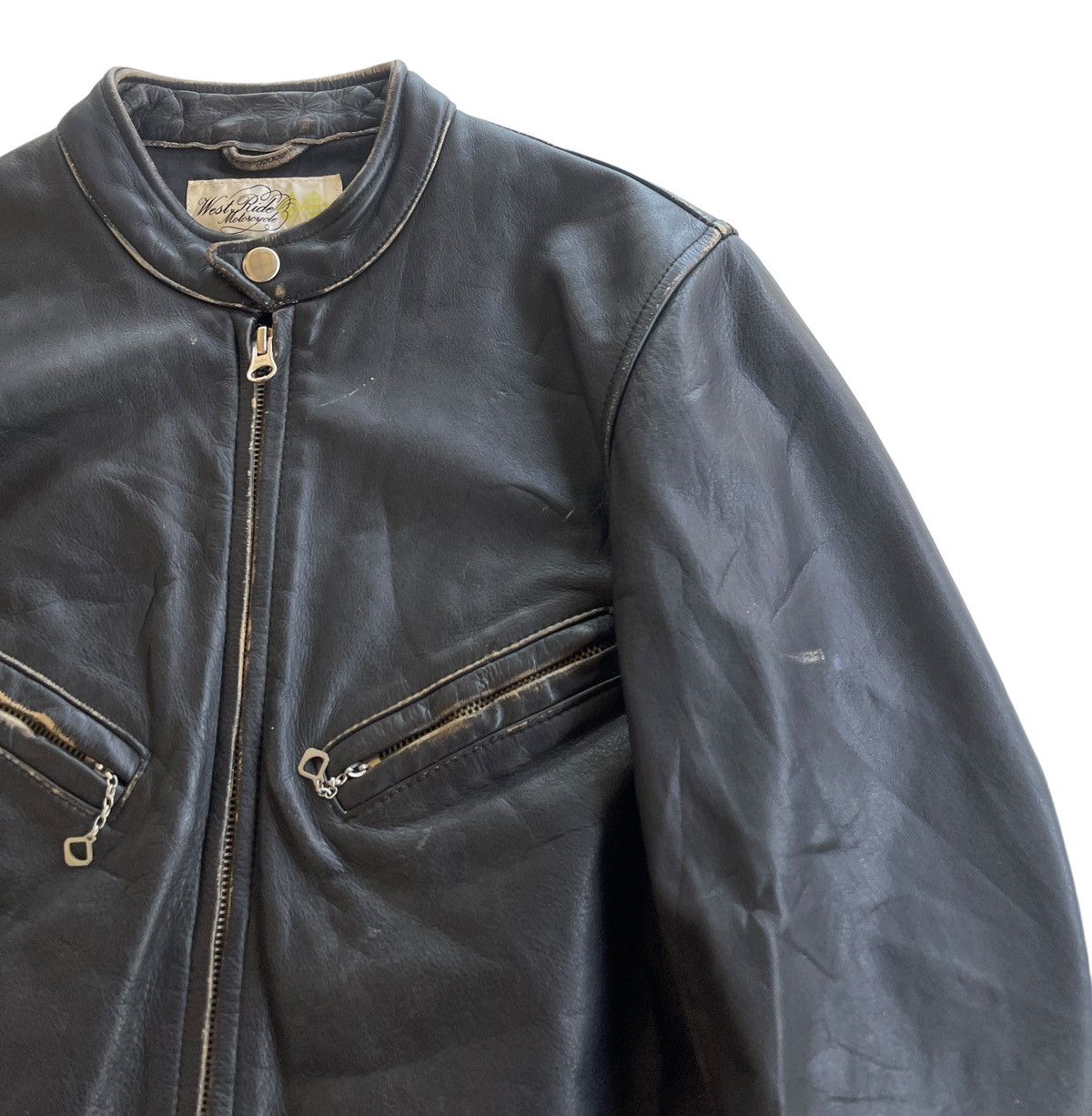 WEST RIDE 50s West Ride Motorcycle Cowhide Leather Jacket (size 34) Size US XS / EU 42 / 0 - 13 Thumbnail