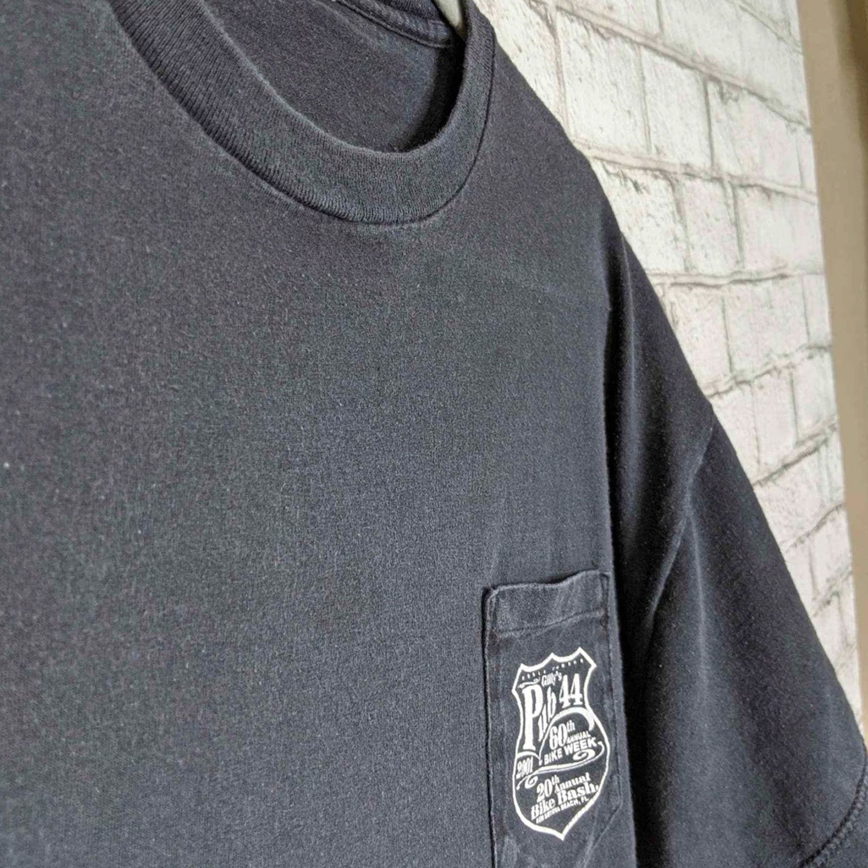 Harley Davidson VINTAGE Bike Week Pub 44 Smyrna Beach Pocket Harley Davidson Biker Motorcycle T-Shirt Unisex Adults XL Black Men's Womens? Size US XL / EU 56 / 4 - 6 Thumbnail