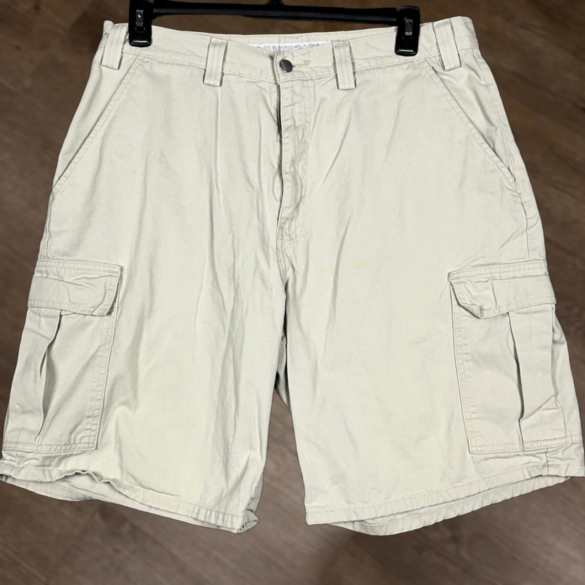 Levi's Levis SilverTab Cargo Shorts Mens 36 Beige Cotton 9.5in Inseam 6-Pocket Outdoor Casual Workwear Size US 36 / EU 52 - 1 Thumbnail