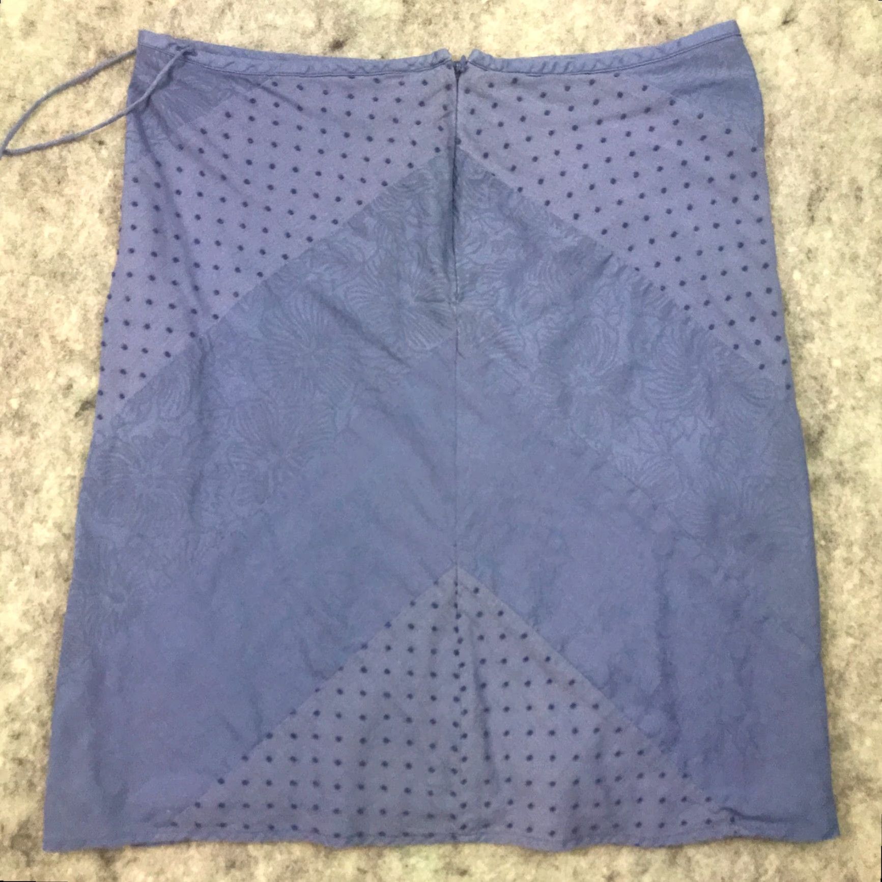 American Eagle Outfitters American Eagle Womens Skirt Pencil Knee Length Blue Floral Polka Dot Drawstring Waist Size 2 Size 26" / US 2 / IT 38 - 4 Thumbnail