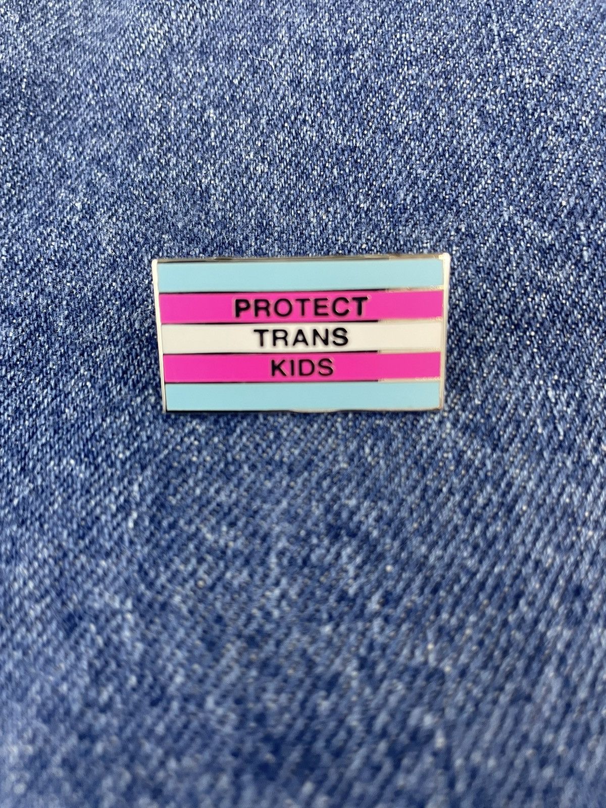 Other Protect Trans Kids Enamel Pin Size ONE SIZE - 1 Thumbnail