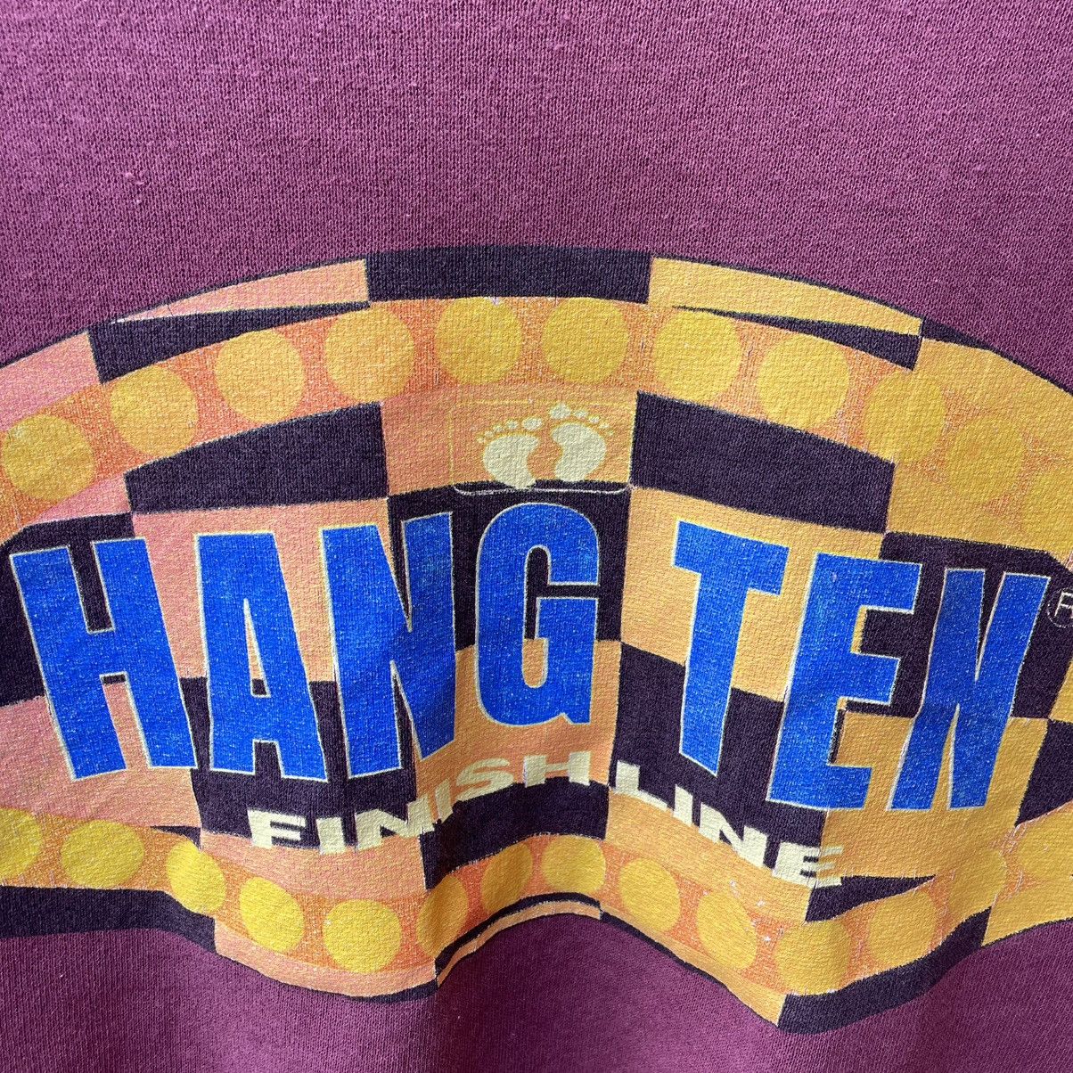 Hang Ten × Vintage 🔥Vintage 90s Hang Ten Finish Line Big Logo Sweatshirts Size US M / EU 48-50 / 2 - 6 Thumbnail