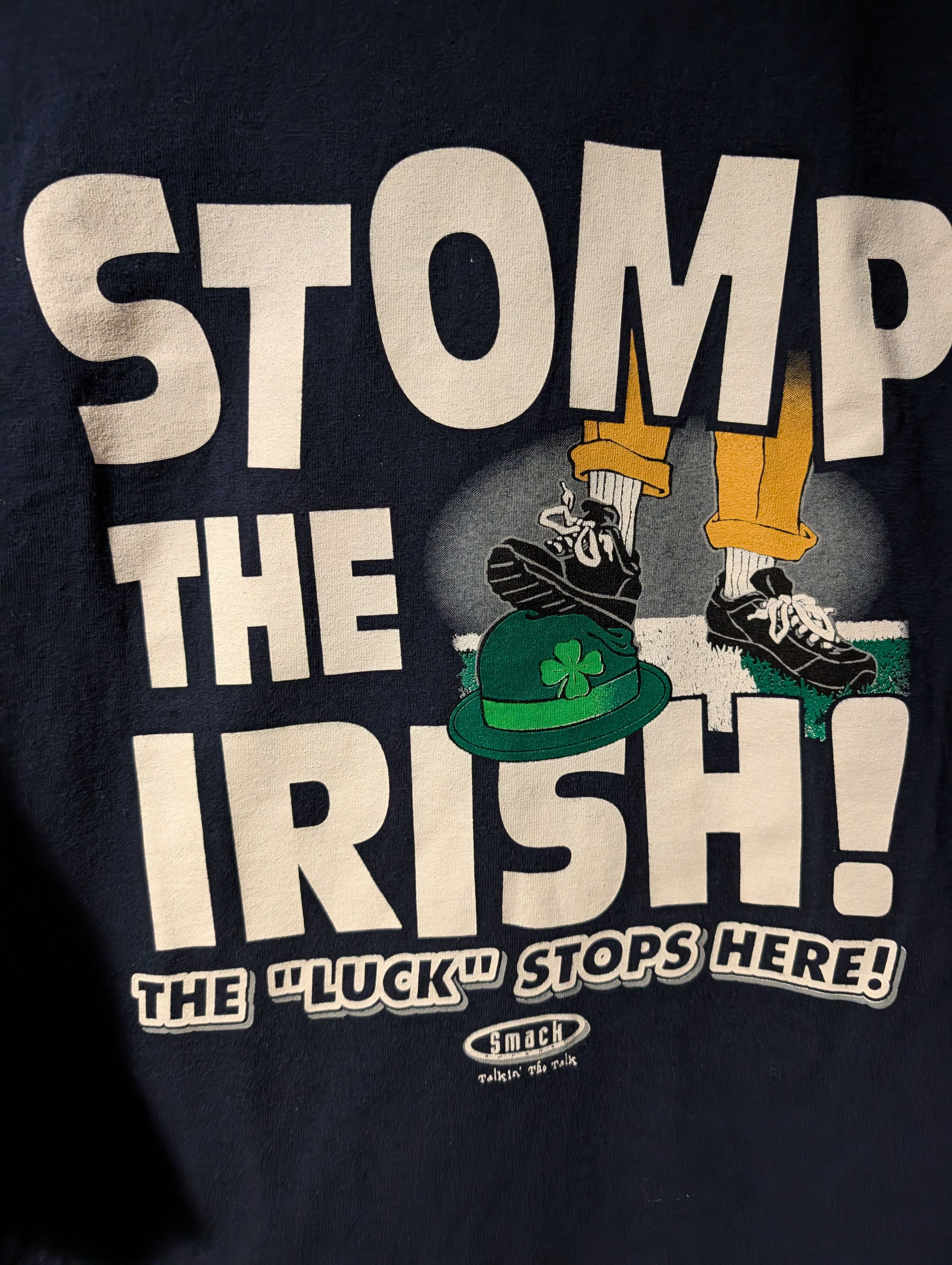 NCAA Vintage Smack Talkin the Talk Stomp Irish T-Shirt Rivalry Size US XXL / EU 58 / 5 - 2 Thumbnail