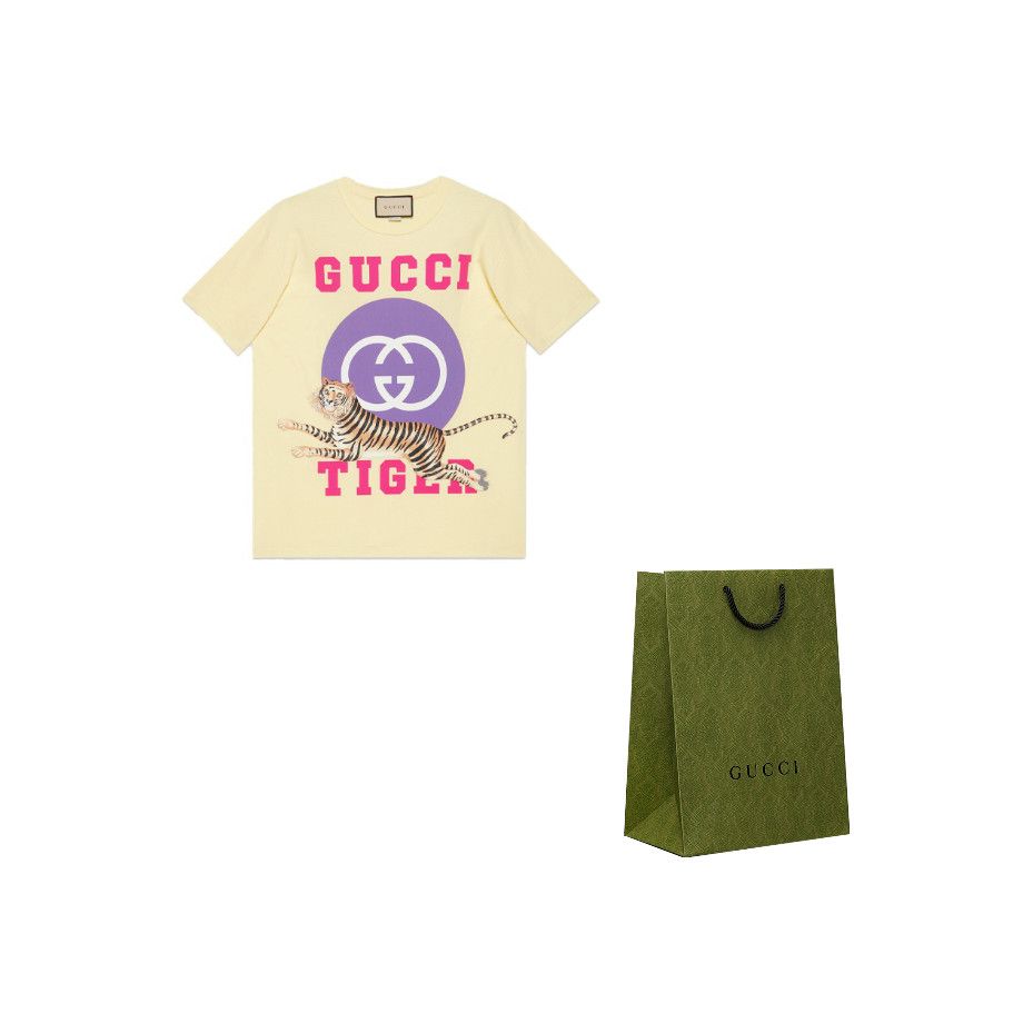 Gucci Gucci Tiger Logo Print T-Shirt Size S Size S / US 4 / IT 40 - 1 Thumbnail