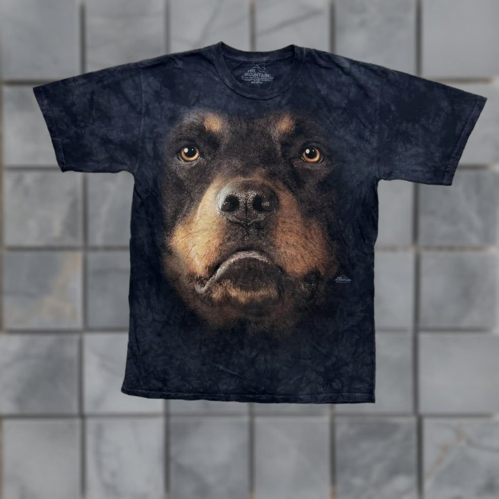 The Mountain The Mountain Rottweiler Shirt Mens Large Black Tie Dye Dog Big Face Graphic Tee Size US L / EU 52-54 / 3 - 1 Thumbnail