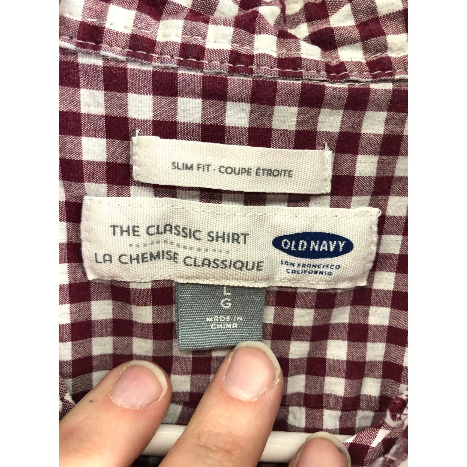 Old Navy Old Navy Mens Large Red Plaid Long Sleeve Button Down Collar Shirt Size US L / EU 52-54 / 3 - 6 Thumbnail