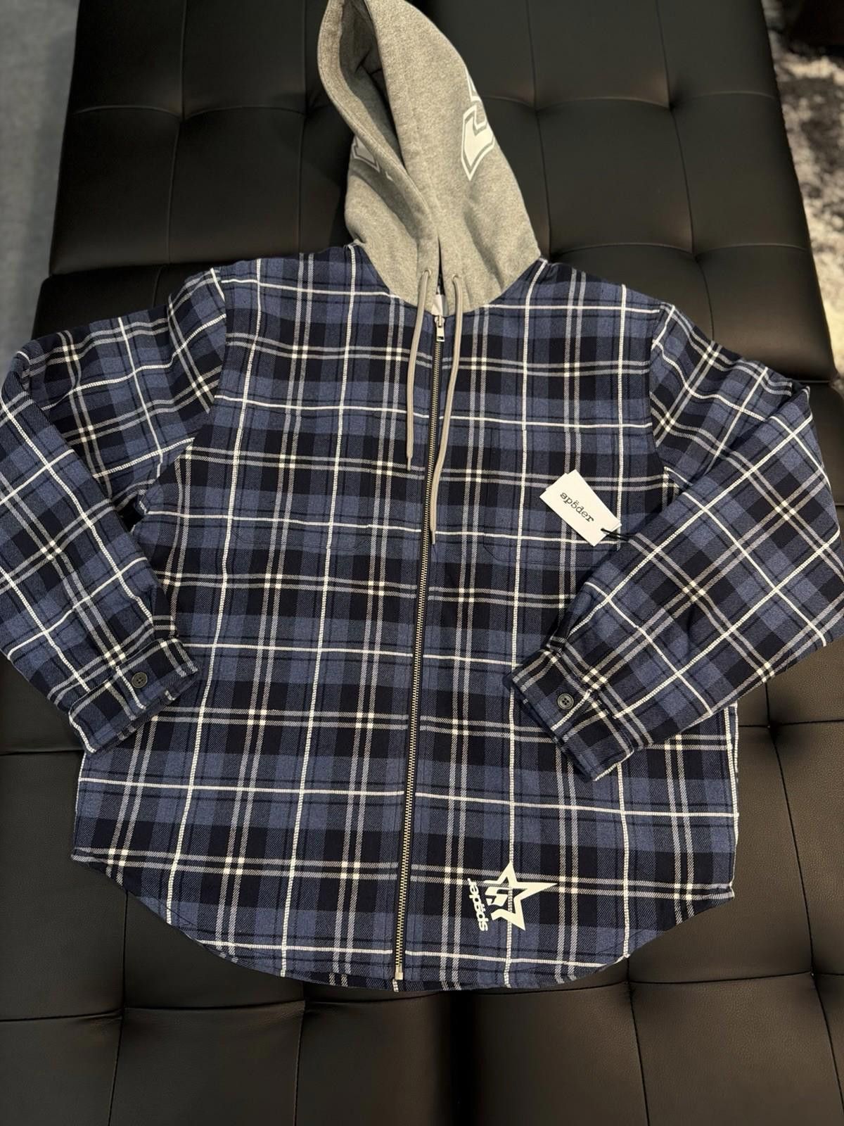 Sp5der Size Large- Sp5der Worldwide 5 Blue/Black Flannel Size US L / EU 52-54 / 3 - 1 Thumbnail