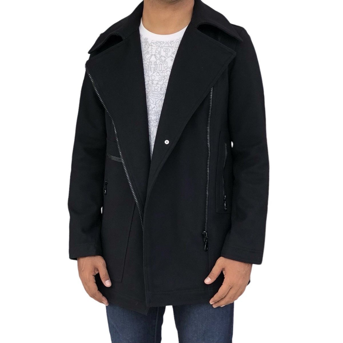 Benetton Grails‼️United Colors Benetton Zipper Blazer suit slim black Size US M / EU 48-50 / 2 - 4 Thumbnail