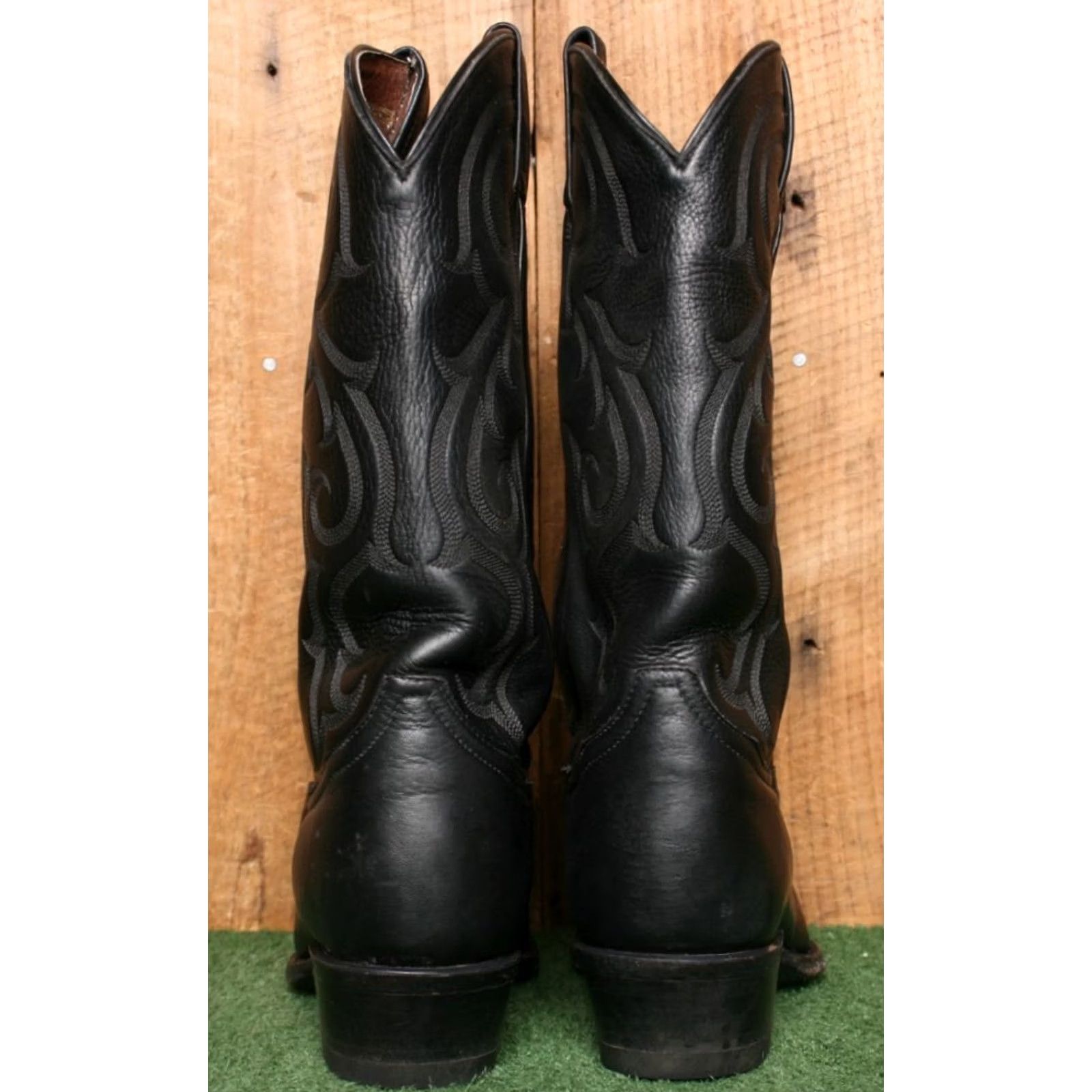 Tony Lama TONY LAMA Western Cowboy Boots EE Black Leather Men's Sz. 7.5 CZ820 Boots Size US 8 / EU 41 - 4 Thumbnail