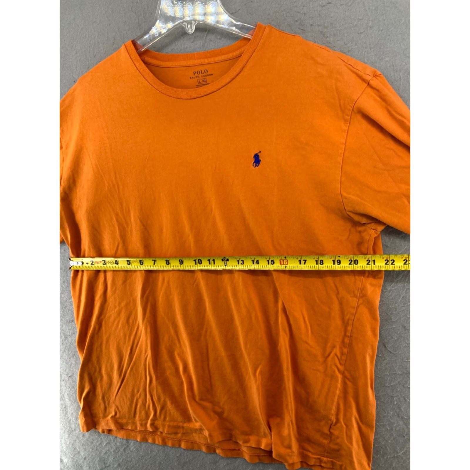 Polo Ralph Lauren Polo Ralph Lauren Men's T-Shirt Large Orange Solid Crew Neck Regular Fit Size US L / EU 52-54 / 3 - 2 Thumbnail