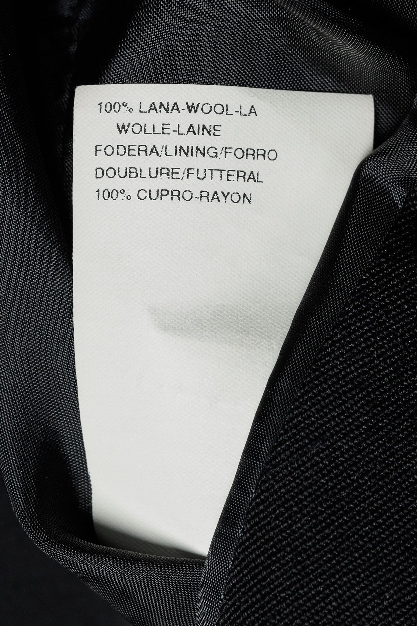 Emporio Armani Emporio Armani 2005 Zip-Up Peplum-Back Black Wool Blazer Size S / US 4 / IT 40 - 10 Thumbnail