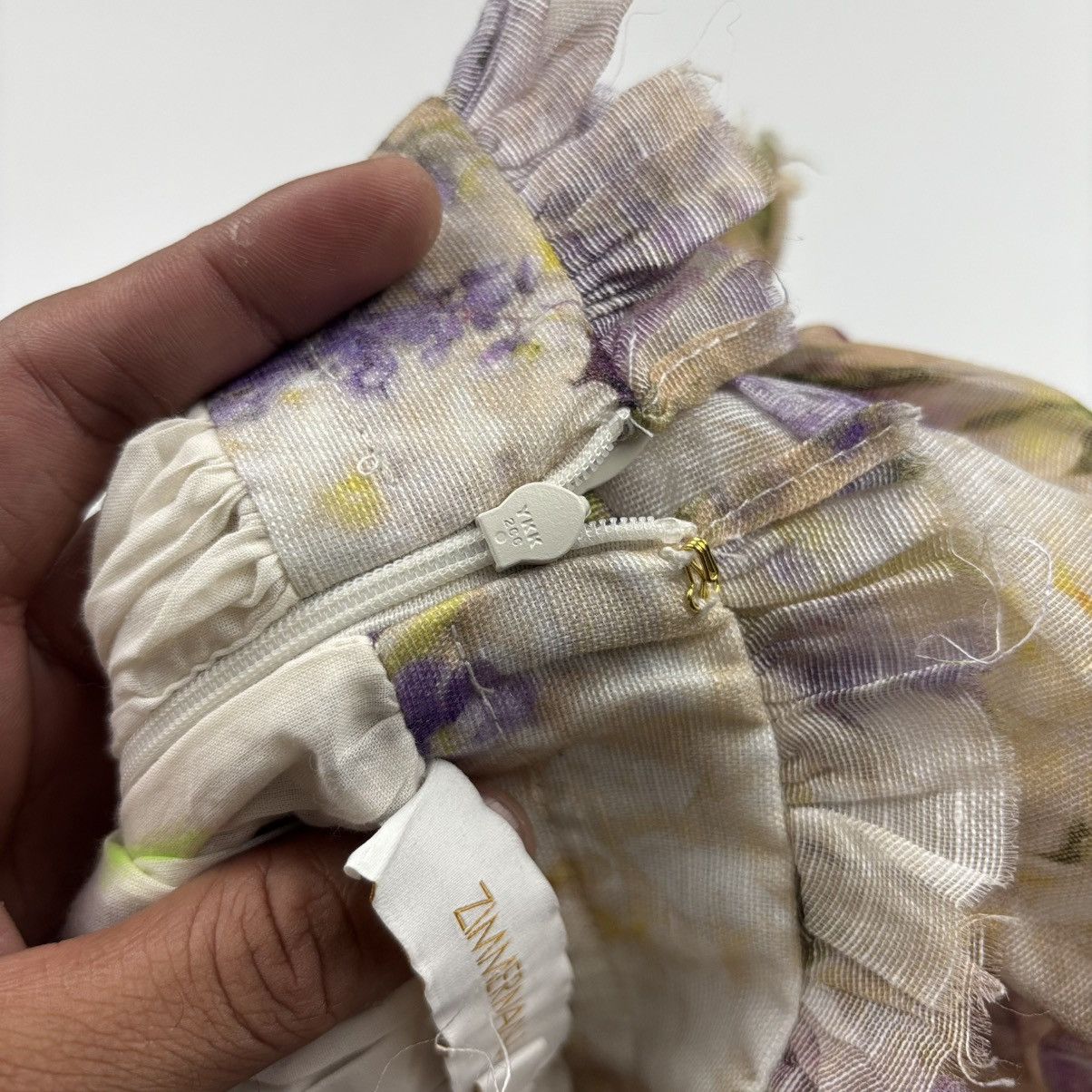 Zimmermann ZIMMERMANN Floral Print Linen And Silk Blend Skirt Size 28" / US 6 / IT 42 - 8 Thumbnail