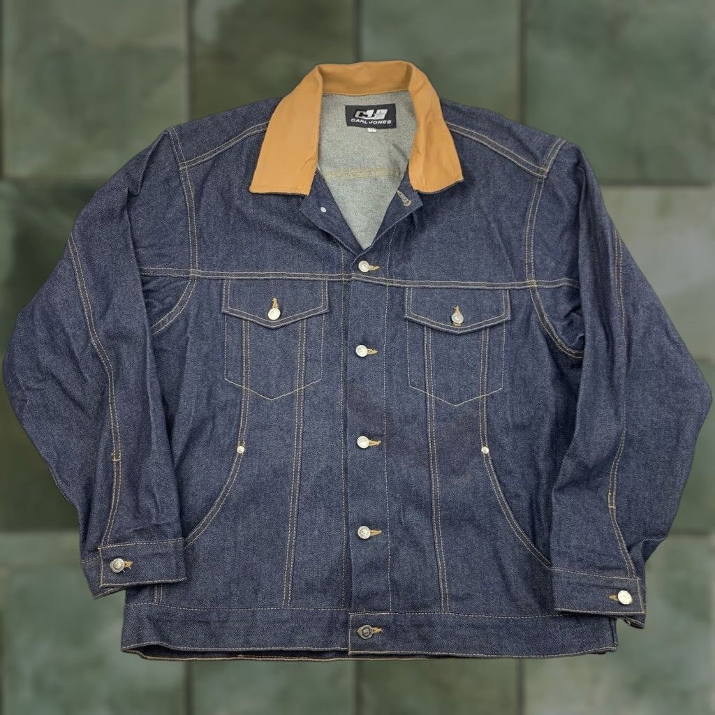 Denime VINTAGE Carl Jones Denim Jacket Men XL Blue Grunge Y2K 2000s Jacket Mens XL Blue Grunge Y2K 2000s Size US XL / EU 56 / 4 - 1 Thumbnail