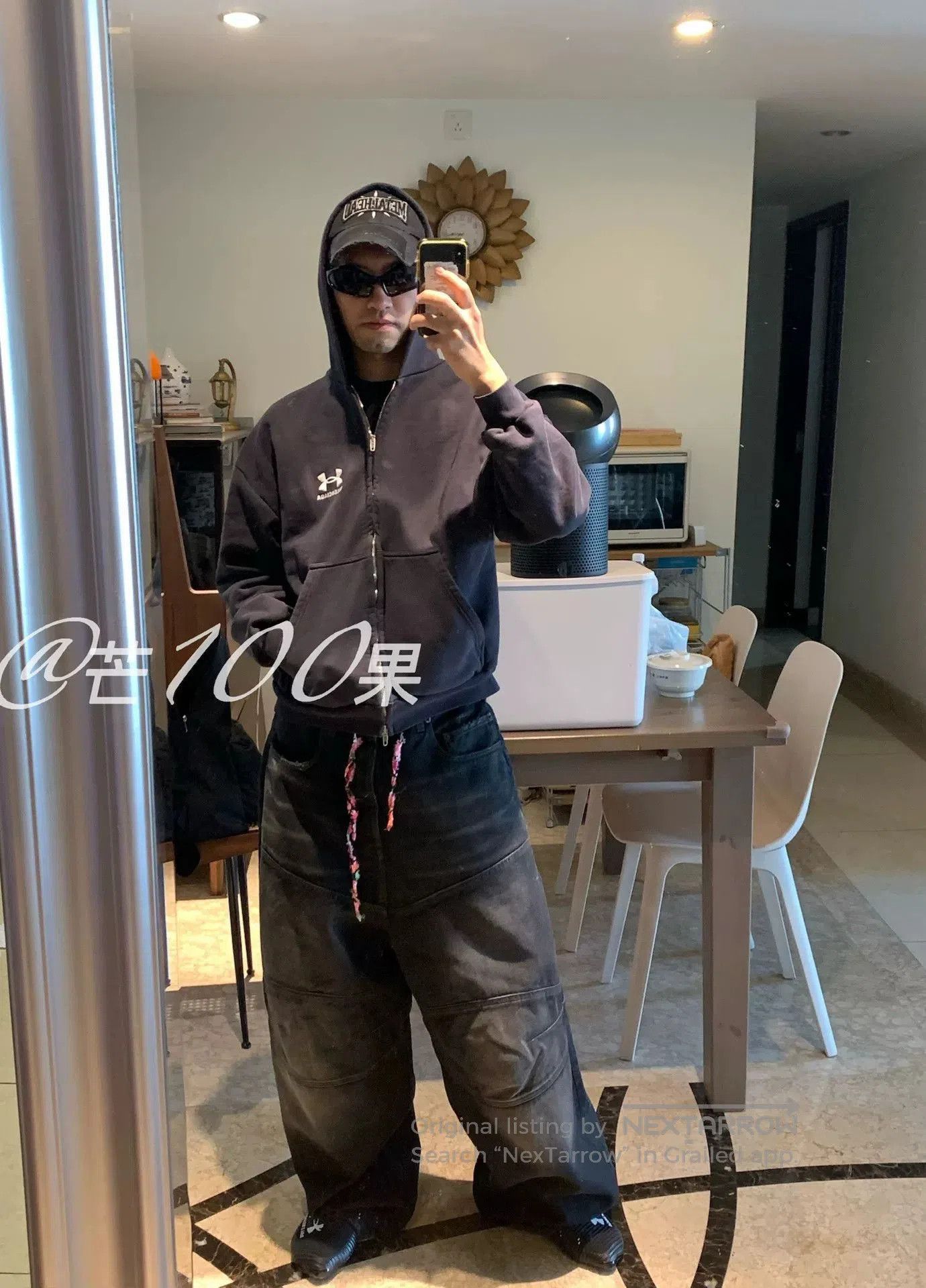 Balenciaga Balenciaga 24 Geometric Frame Sunglasses. Size ONE SIZE - 7 Thumbnail
