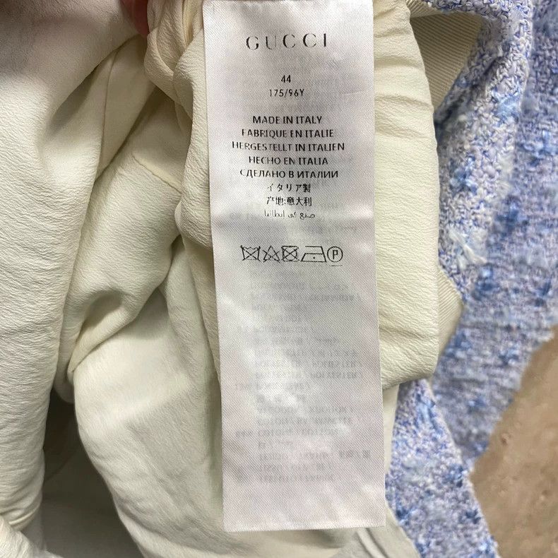 Gucci Gucci Light blue tweed woven small fragrance style dress 25 Size M / US 6-8 / IT 42-44 - 4 Thumbnail