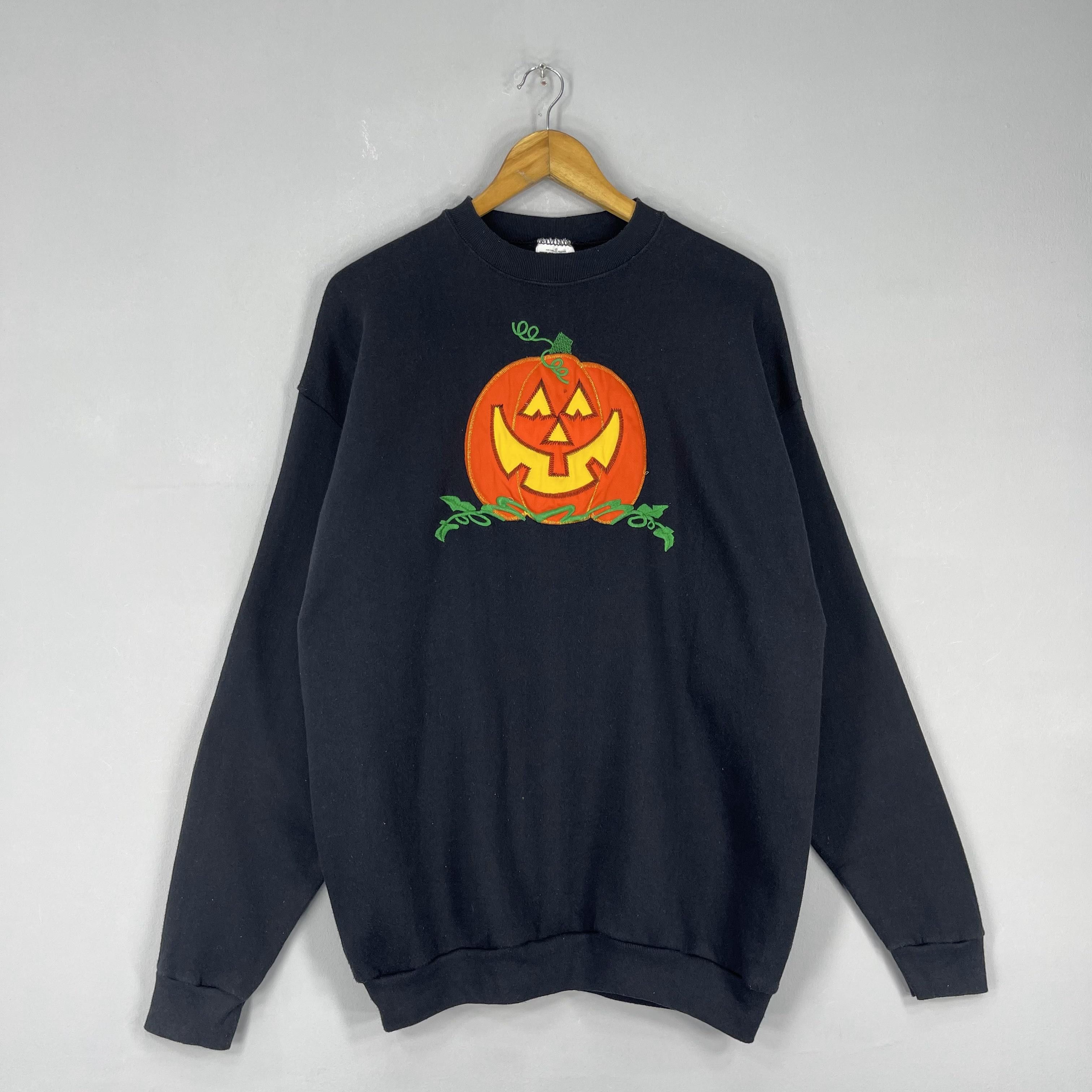 Expert Horror Vintage 90s Halloween Haunted Pumpkin Horror Sweatshirt Size US L / EU 52-54 / 3 - 3 Thumbnail