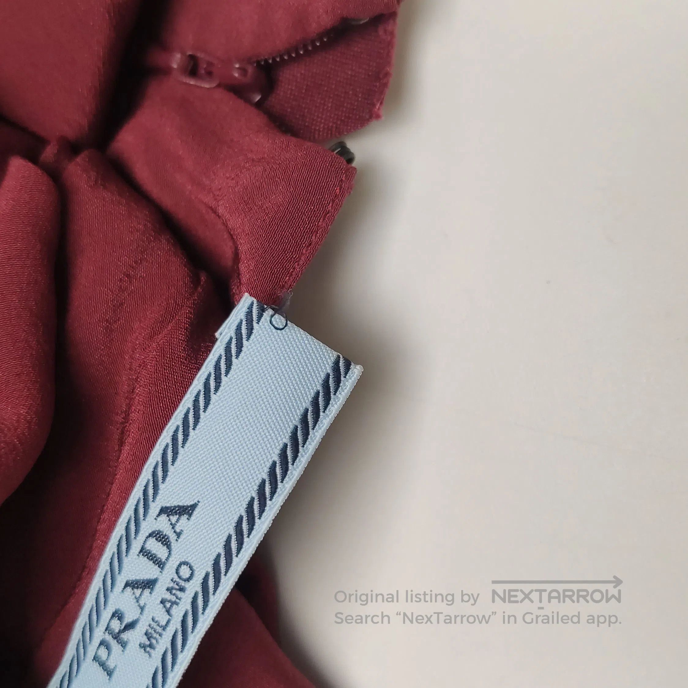 Prada Prada Burgundy Silk Bow Tie Long Sleeve Top . Size XS / US 0-2 / IT 36-38 - 8 Thumbnail