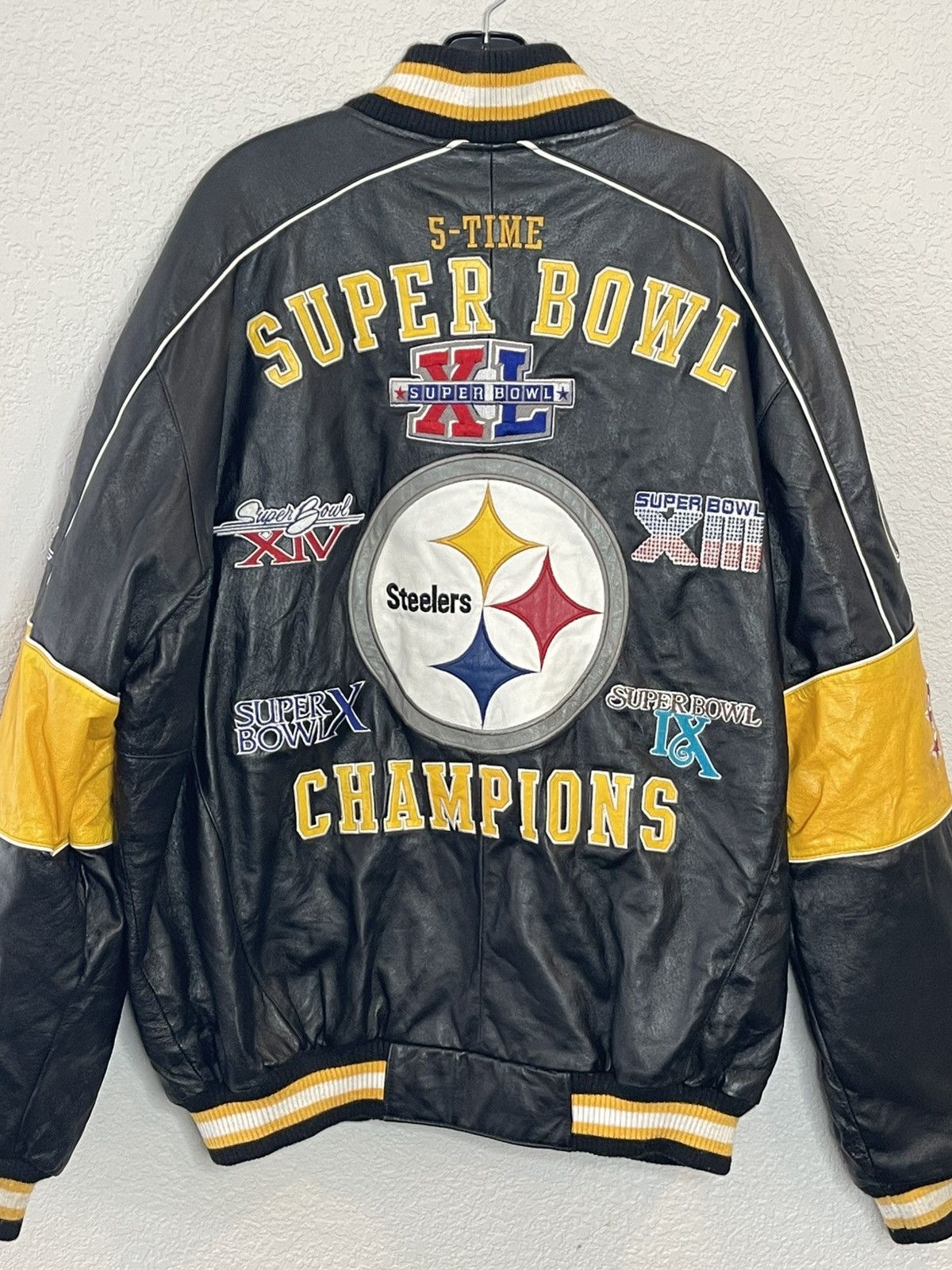 G-III Pittsburgh Steelers 5-Time Superbowl GIII Leather Jacket XL Size US XL / EU 56 / 4 - 2 Thumbnail