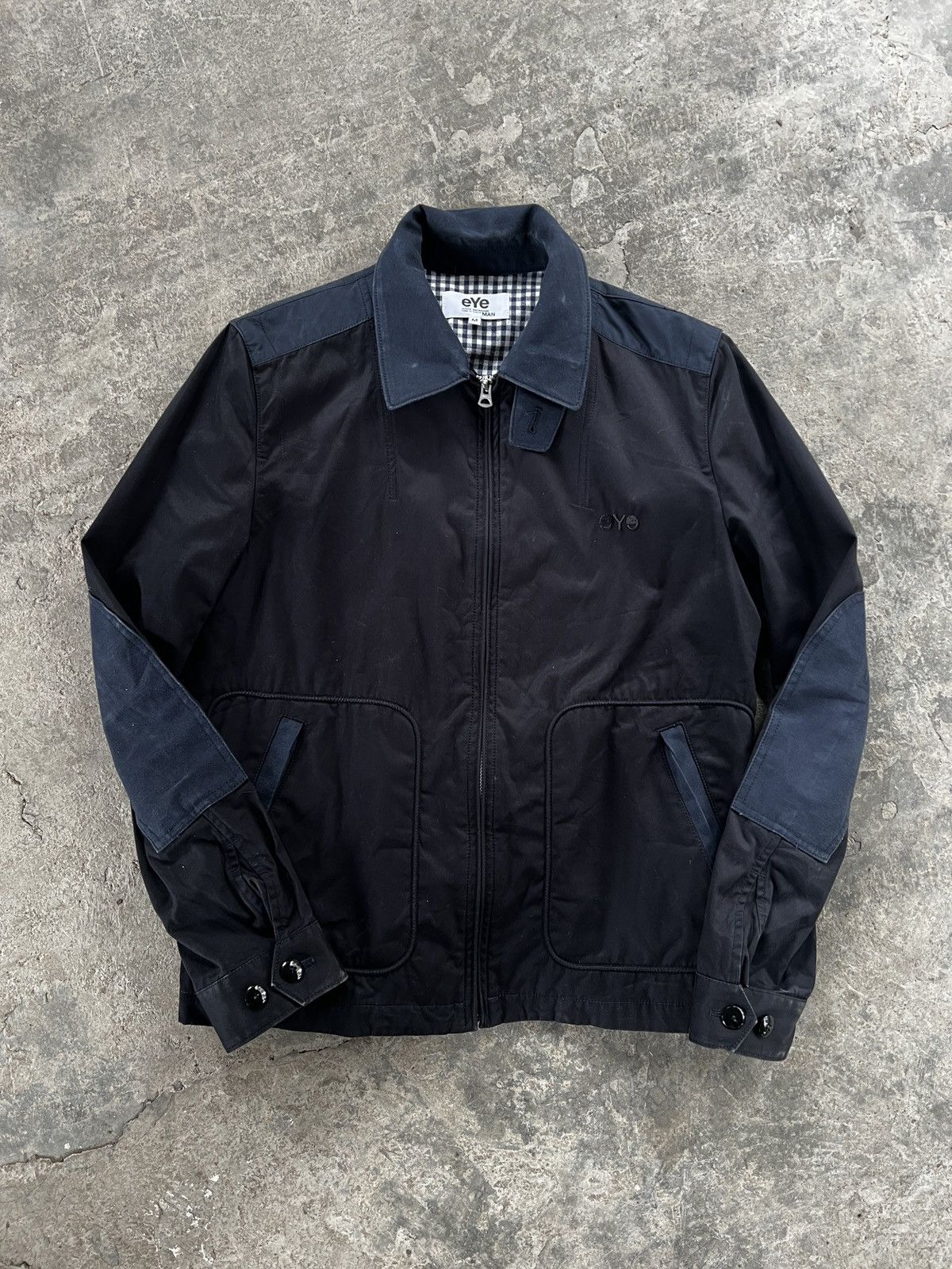 image of Ss 2017 Eye Junya Watanabe Double Tone Jacket in Navy, Men's (Size Medium)