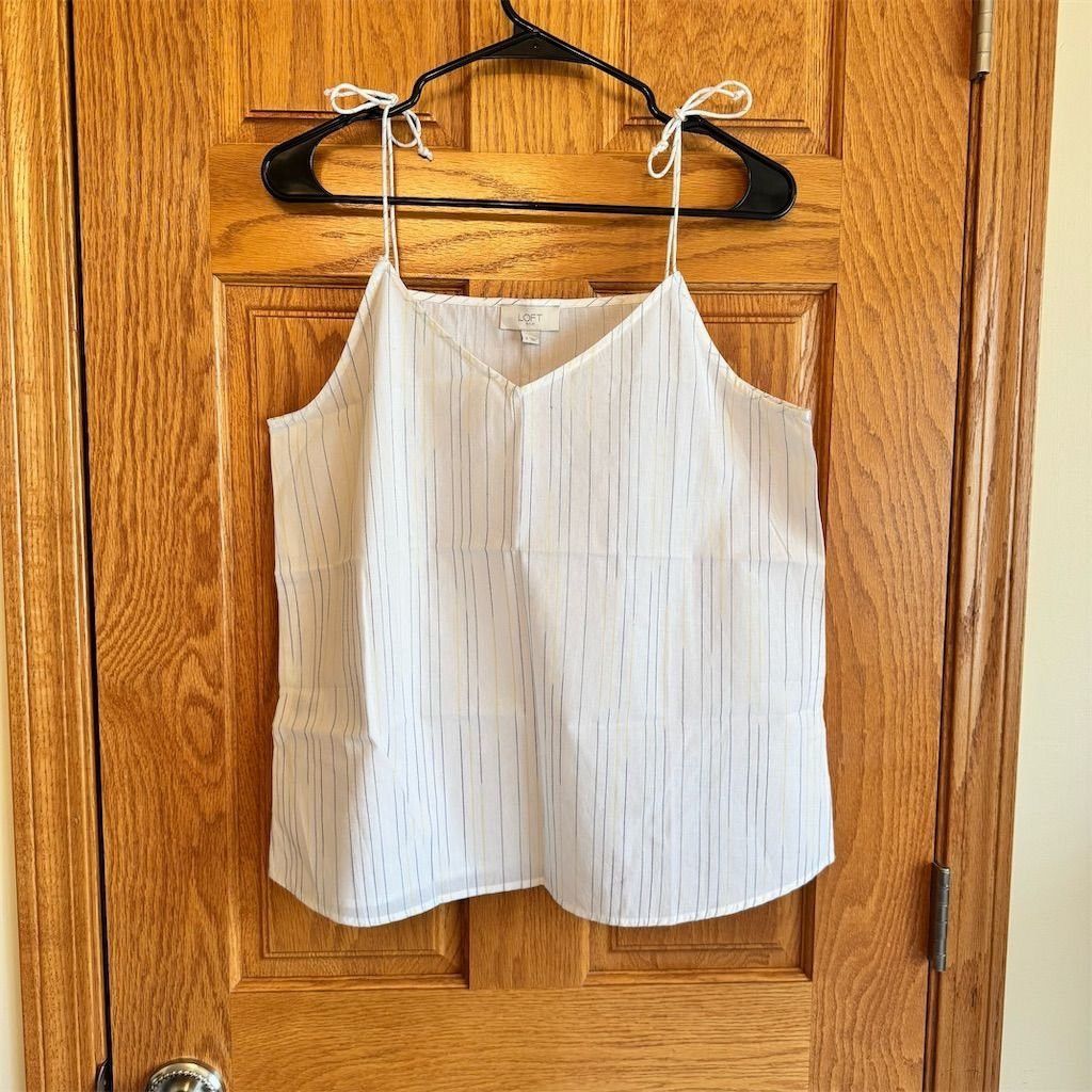 Loft LOFT Women's Striped Spaghetti Strap Camisole Blouse Size S Size S / US 4 / IT 40 - 1 Thumbnail