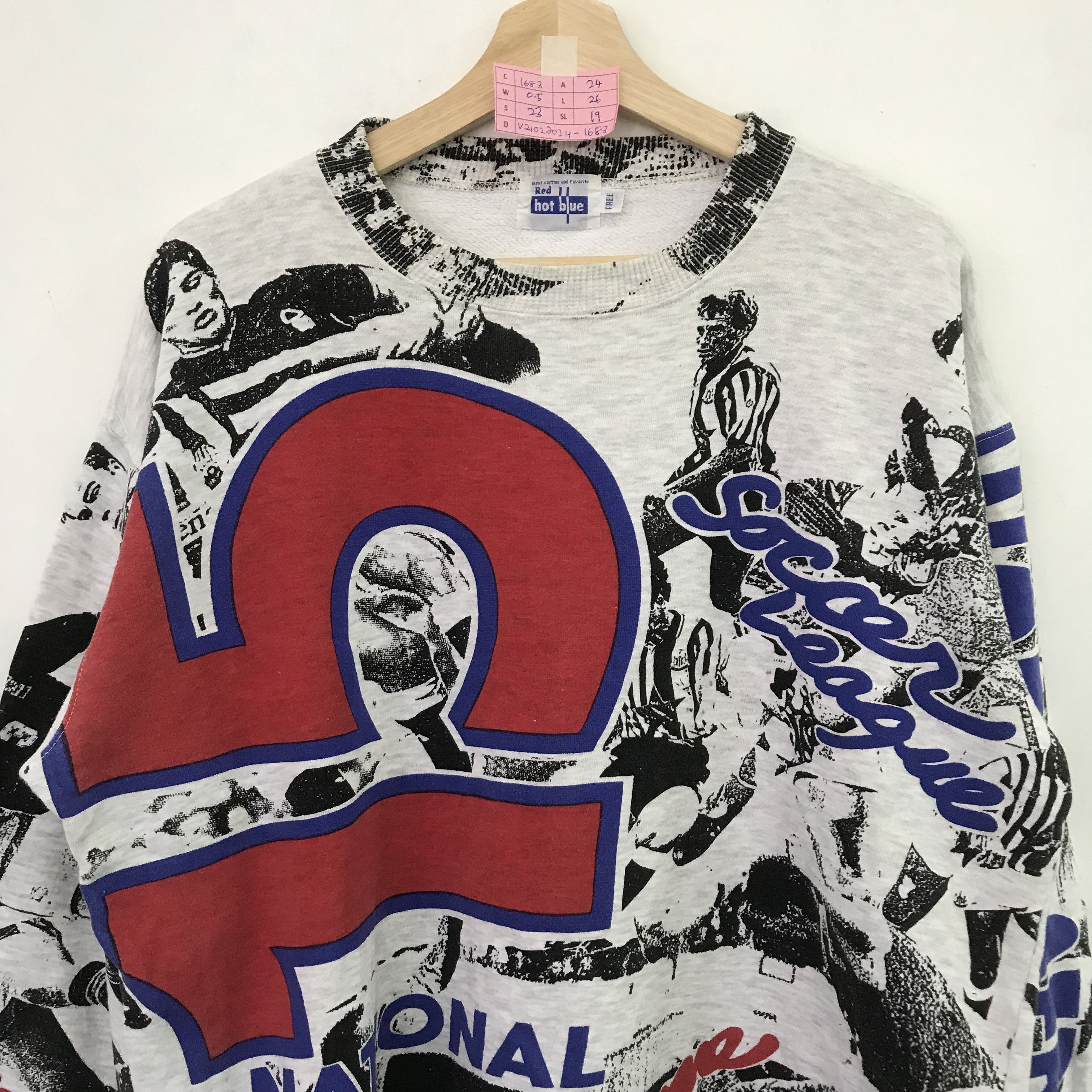 Vintage Vintage 90's Retro Soccer League Gray - 417 Size US L / EU 52-54 / 3 - 8 Thumbnail