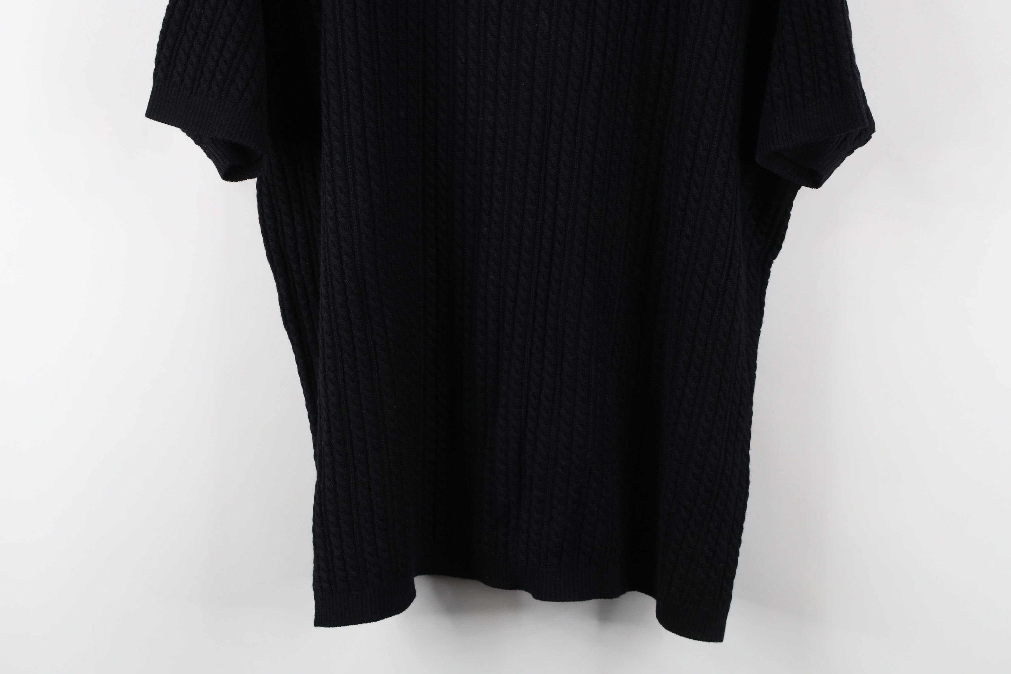 Vintage Vintage 90s Streetwear Blank Cable Knit Short Sleeve Sweater Size 3XL / US 20-22 - 3 Thumbnail