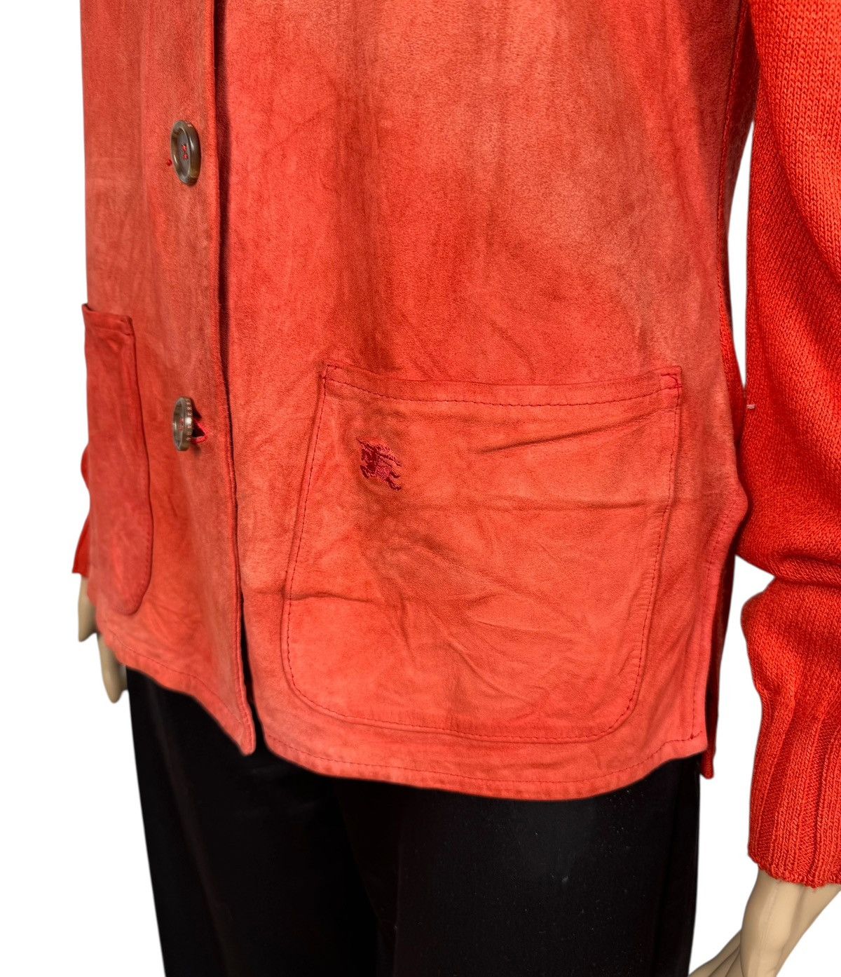 Burberry Burberry Leather Jacket Linen-Viscose Button Up size 42 Size M / US 6-8 / IT 42-44 - 5 Thumbnail