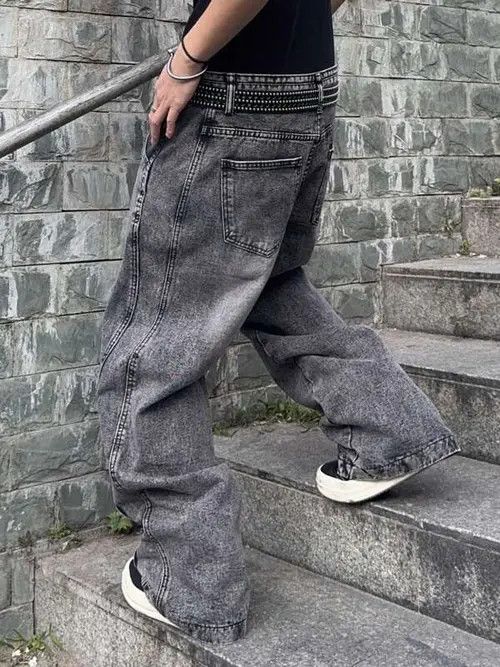 Japanese Brand Washed Baggy Jeans Size US 32 / EU 48 - 2 Thumbnail
