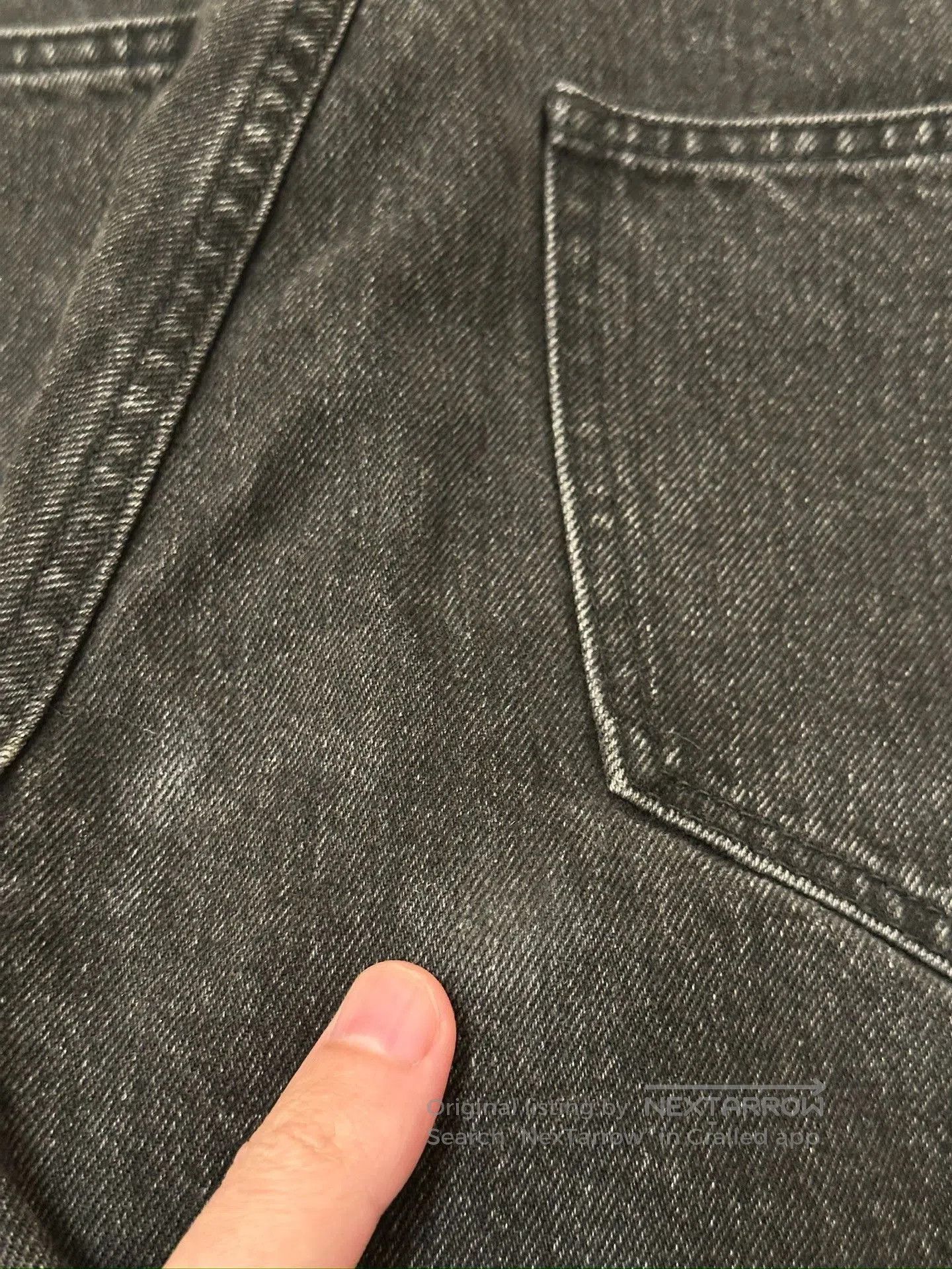 Celine CELINE Kurt Charcoal Washed Distressed Jeans. Size US 29 - 5 Thumbnail