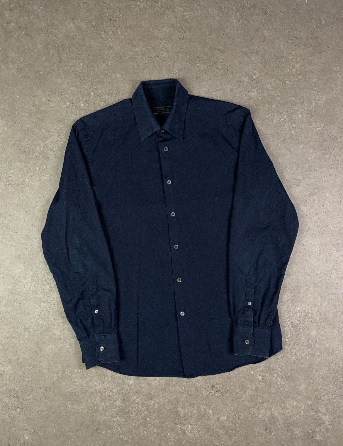 Vintage Prada Milano Navy Button Ups Shirt