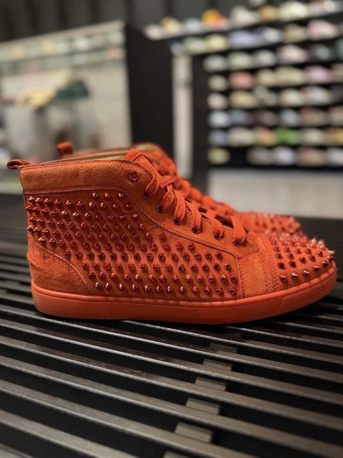 Christian Louboutin Christian Louboutin Red High Top Spike Sneakers 45EU/12US Size US 12 / EU 45 - 1 Thumbnail