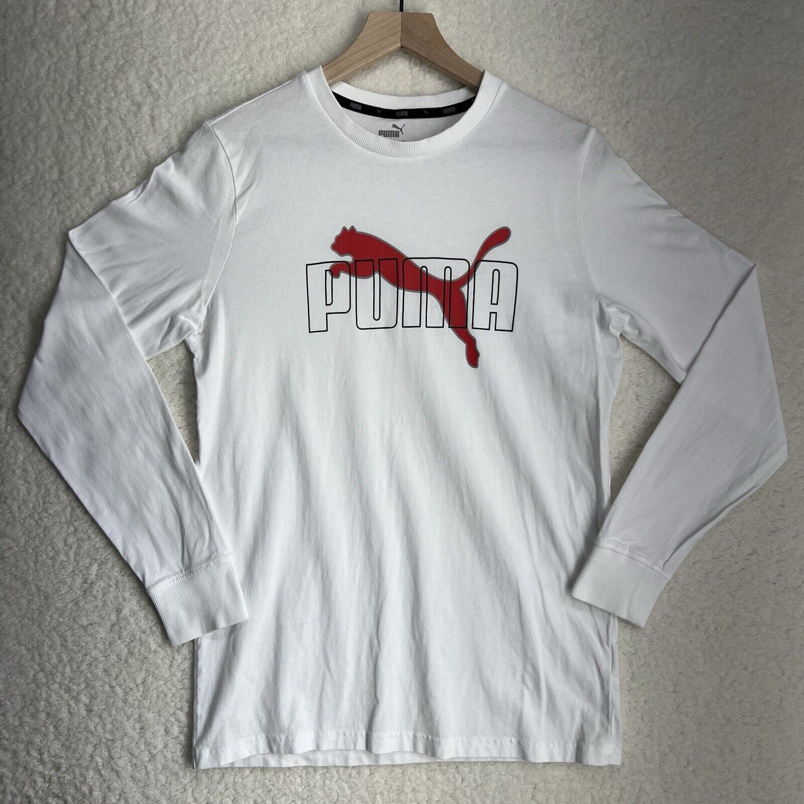 Puma Puma Men’s Small White Long Sleeve Shirt Size US S / EU 44-46 / 1 - 1 Thumbnail