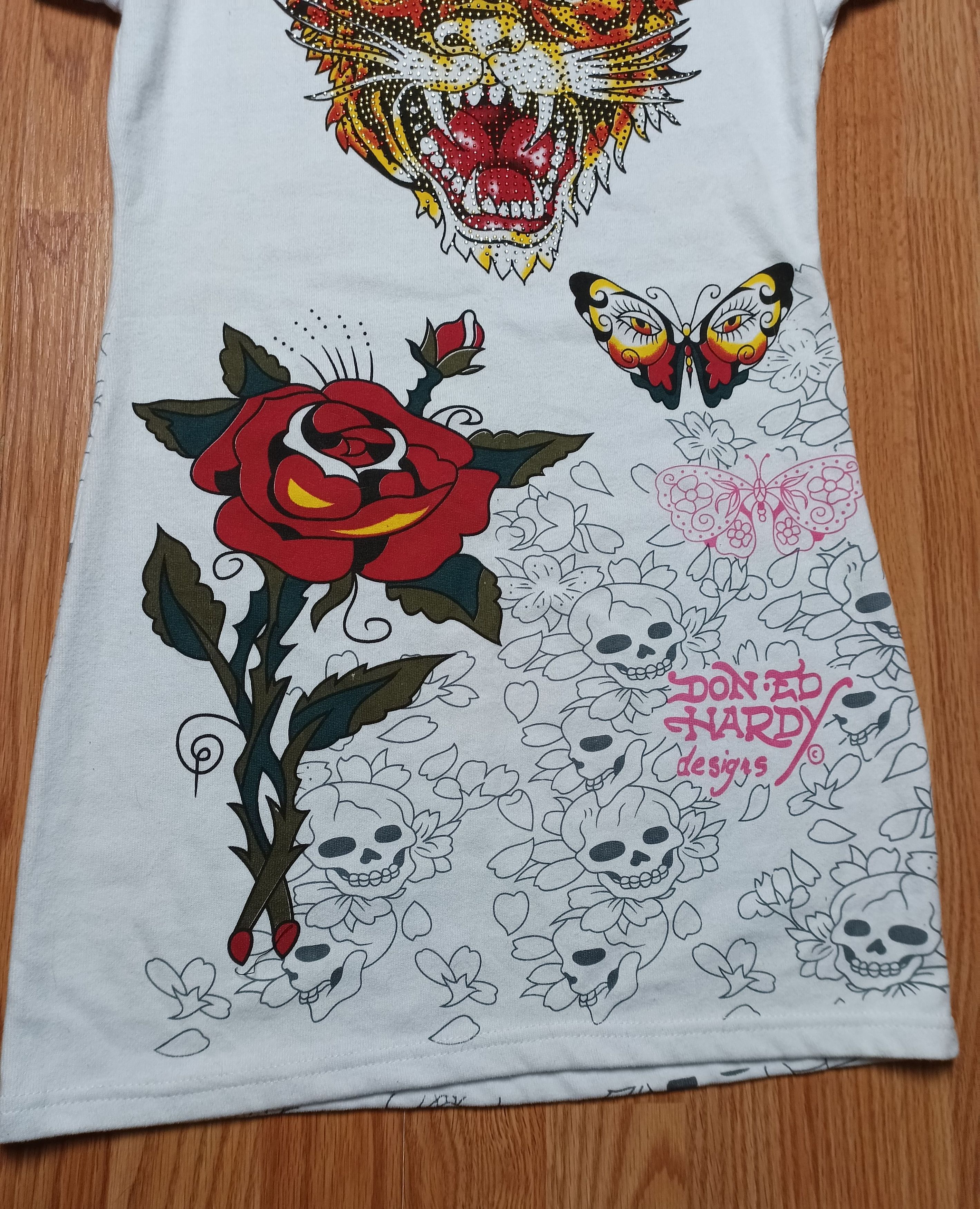 Christian Audigier × Ed Hardy Ed Hardy Christian Audigier NEW Long Top Blouse XL Size XL / US 12-14 / IT 48-50 - 4 Thumbnail