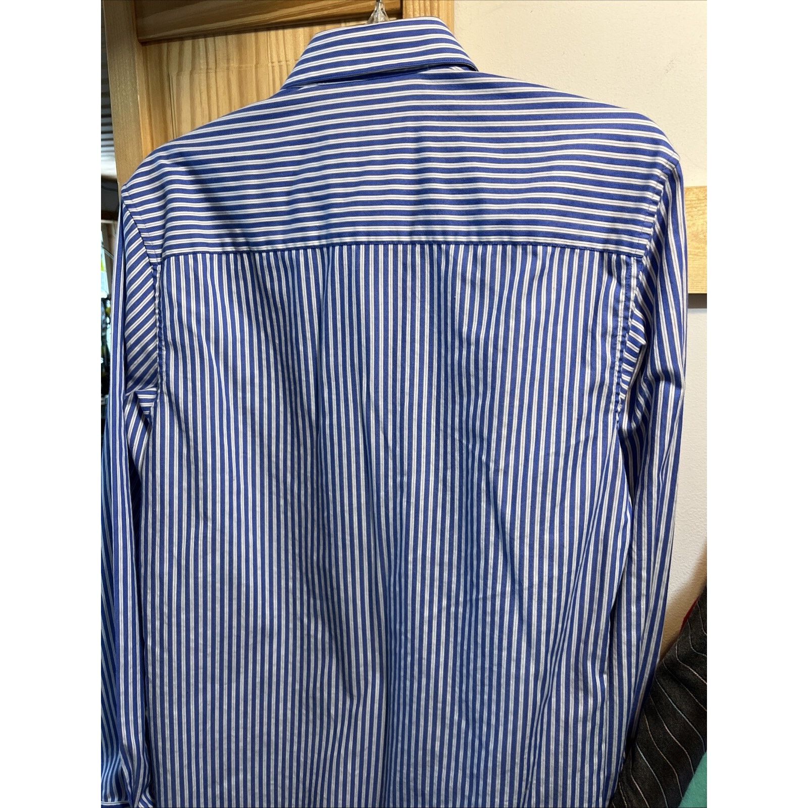 Kenneth Cole Kenneth Cole Reaction Shirt Mens 15.5 34/35 Slim Blue Stripe Size US M / EU 48-50 / 2 - 10 Thumbnail