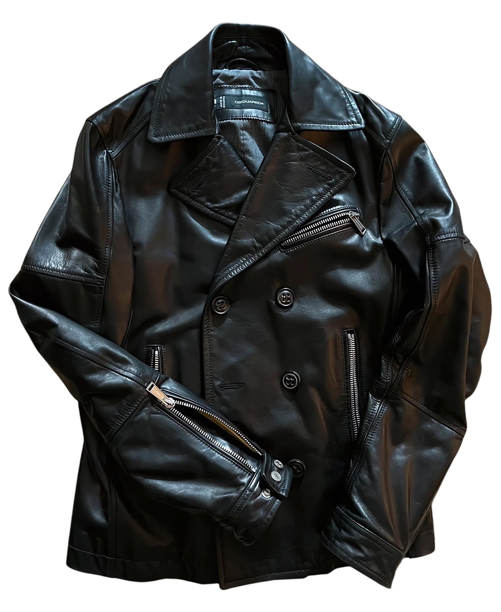 【極希少】DSQUARED2 馬革 牛革 切り替え デニムジャケット 42 Dsquared2 Leather jacket | Men's | Vitkac