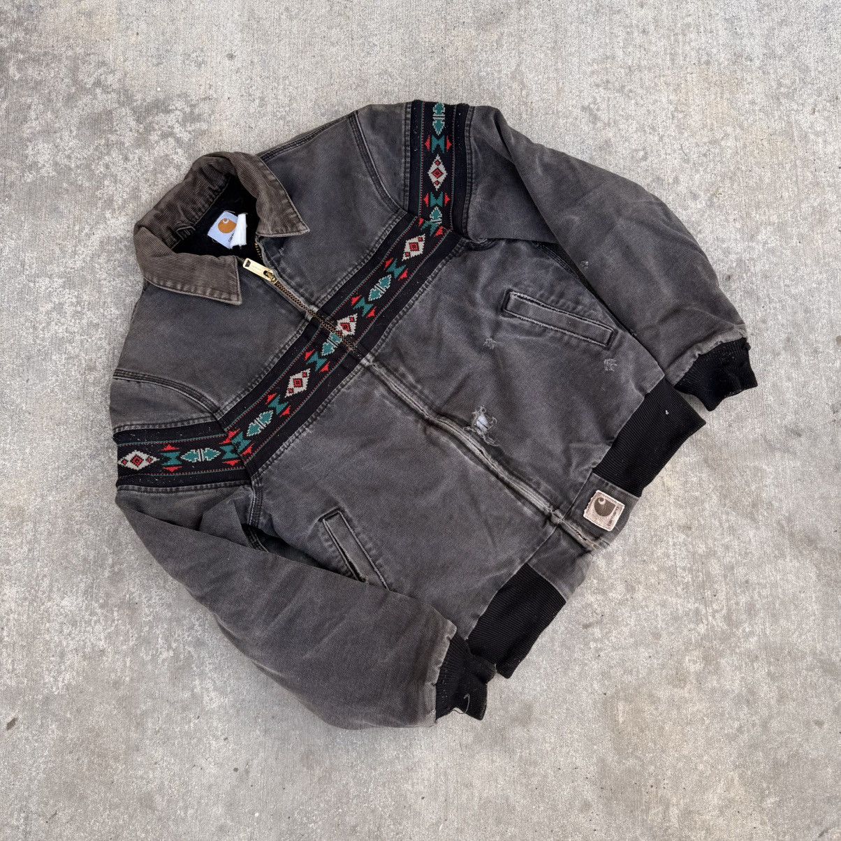 Carhartt Vintage 90s Carhartt Aztec Jacket Size US S / EU 44-46 / 1 - 1 Thumbnail
