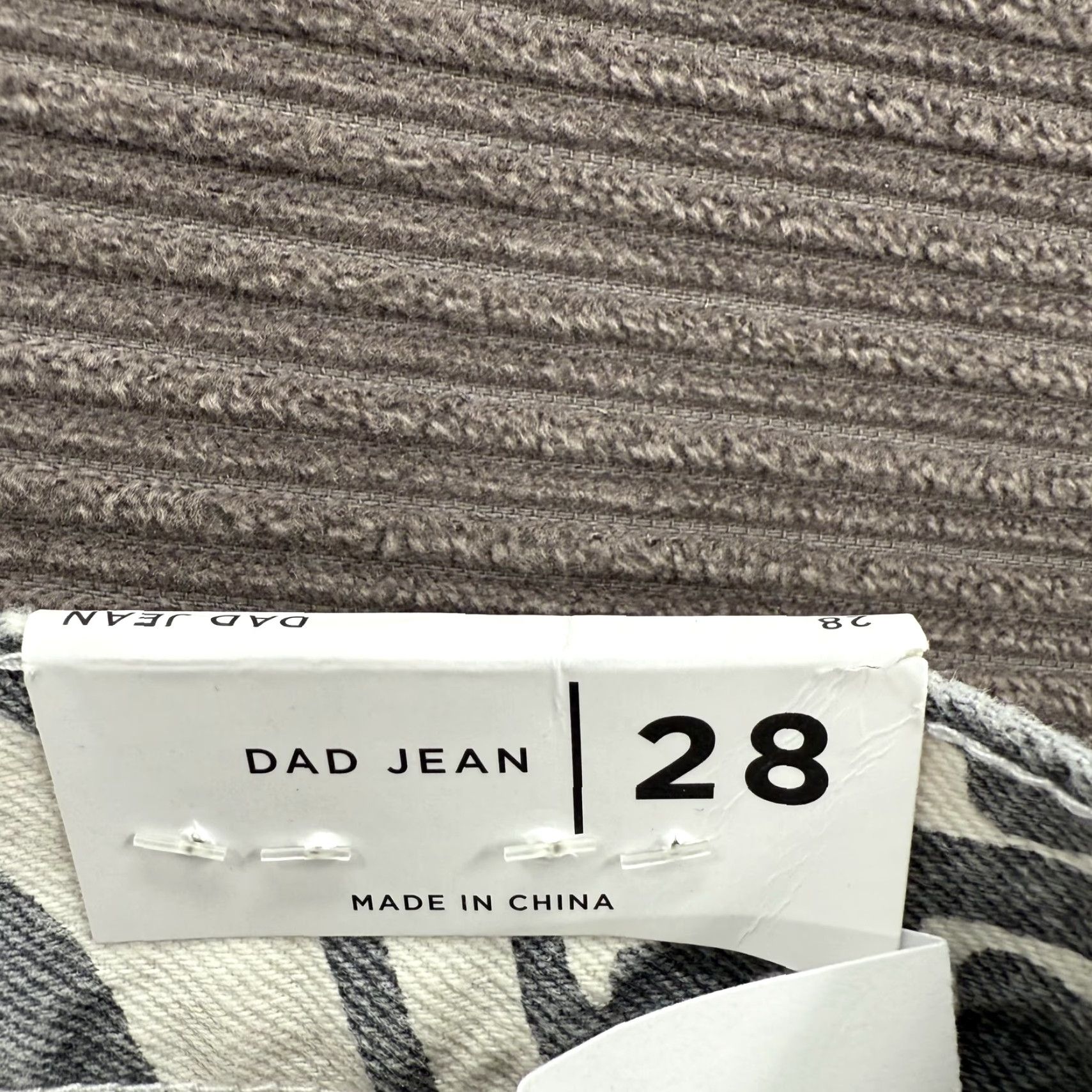 Pacsun VINTAGE PacSun Dad Jean Pants Womens 28 Gray White Trippy Butt Print Straight Leg Denim Size 28" / US 6 / IT 42 - 4 Thumbnail